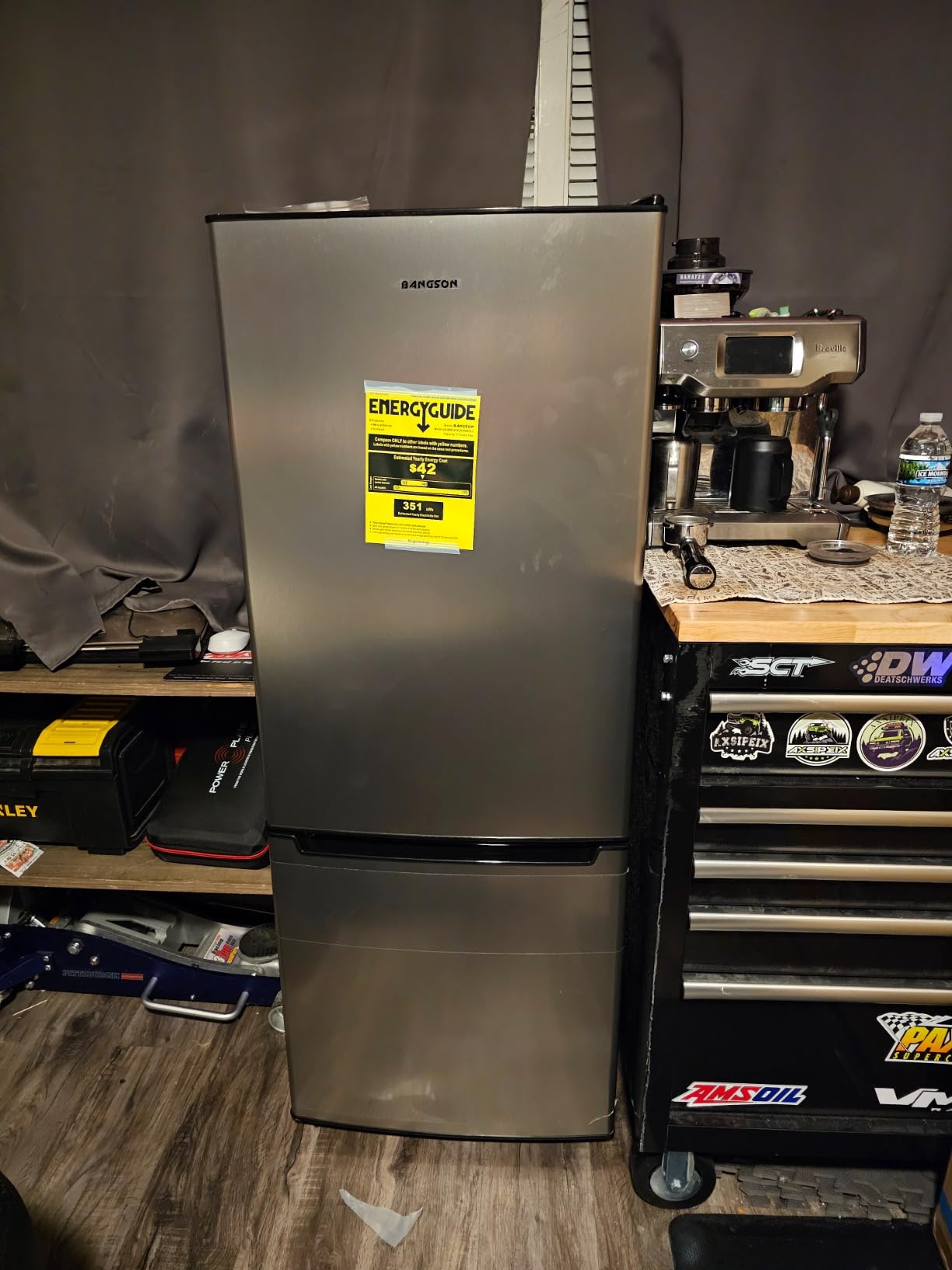 BANGSON Apartment 7.1 Cu.Ft Refrigerator with Bottom Freezer Black | Office Fridge with Bottom Freezer, Large Capacity, Energy Saving, Adjustable Thermostat, Low Noise customer photo 1
