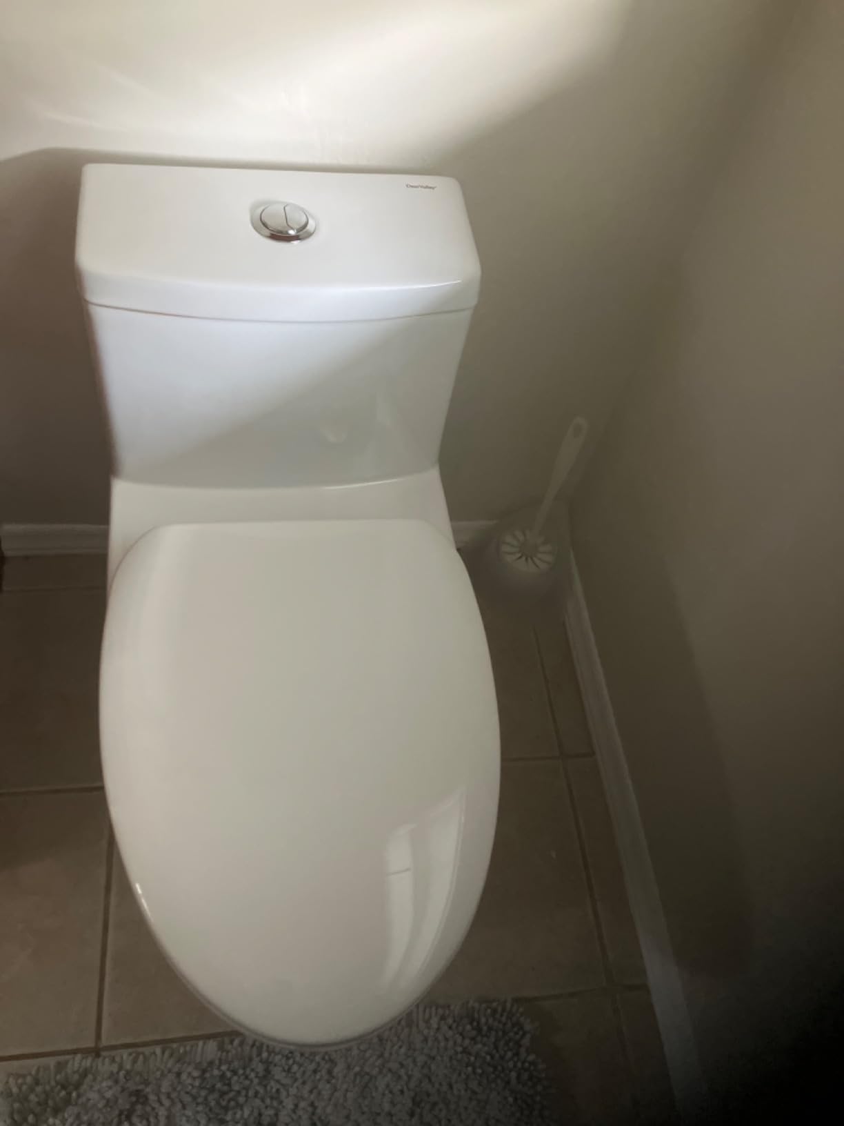 DeerValley Elongated One Piece Toilet with Efficient Dual Flush 1.1/1.6 GPF, ADA Height Toilet Bowl, Durable Ceramic, Slow Close Seat, Skirted Design customer photo 2