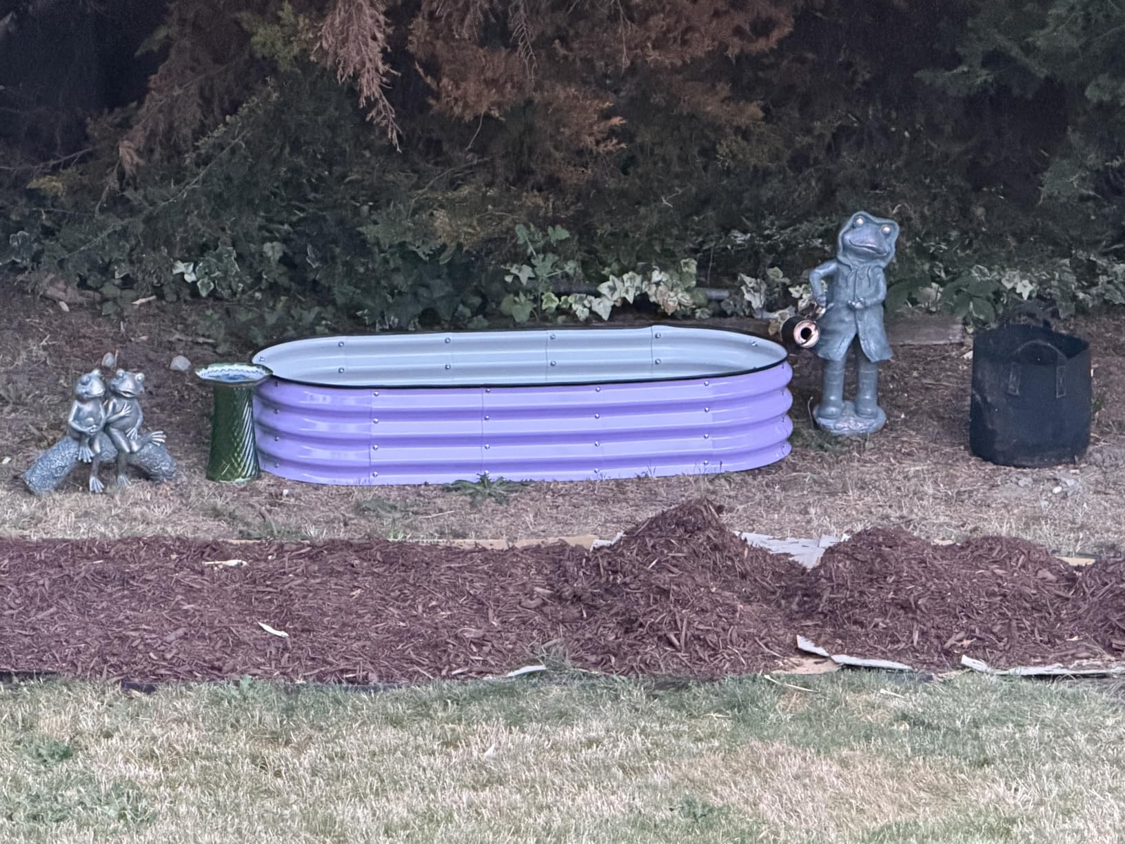 Winpull Raised Garden Bed Kit, 5x2x1 ft Galvanized Planter Box Outdoor with Safety Edging, Large Metal Raised Beds for Gardening Vegetables Flower Fruits (Avocado Green) customer photo 1