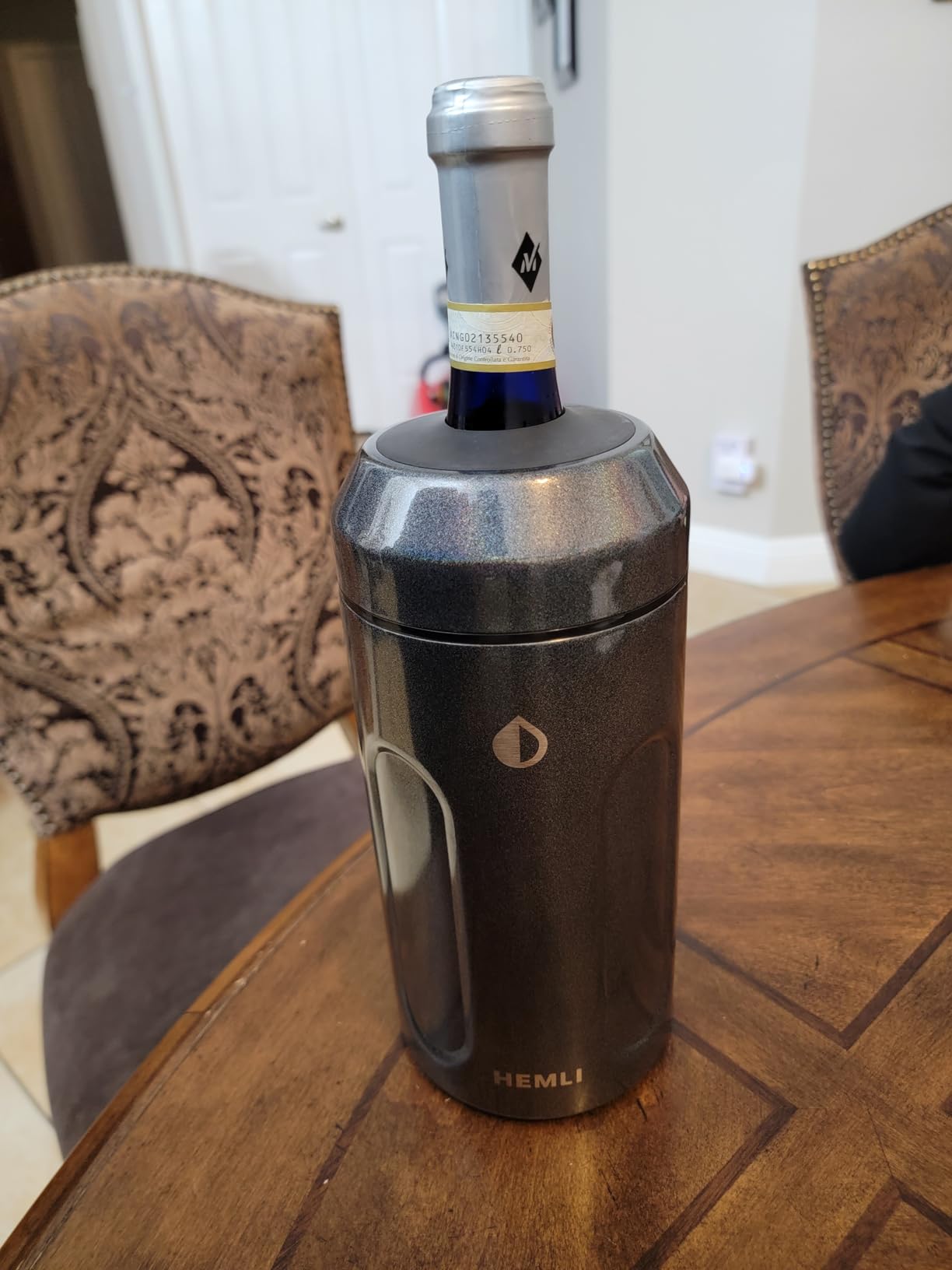 Wine Bottle Chiller Insulator Sleeve, Keeps Wine and Champagne Cold for 12 Hours, Vacuum Insulated Wine Bottle Cooler customer photo 2