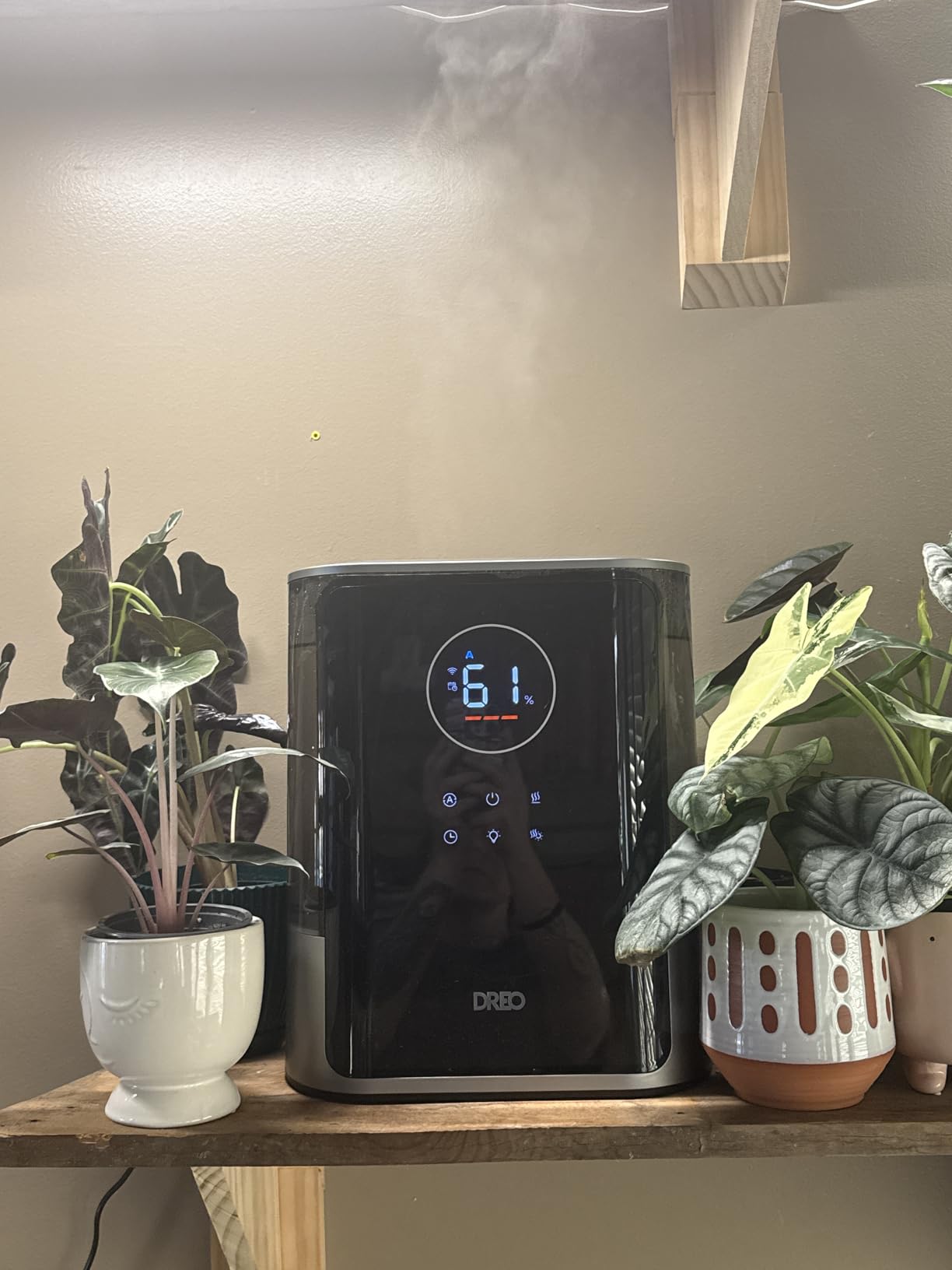 DREO 8L Smart Humidifier Large Room, 80H Runtime, Warm & Cool Mist, HM717S | Up to 600ft², Precise Humidity Control, 1500+RGB Light, 28dB, Humidifiers for Bedroom, Plants, Baby, Supports APP/Voice/Alexa customer photo 2