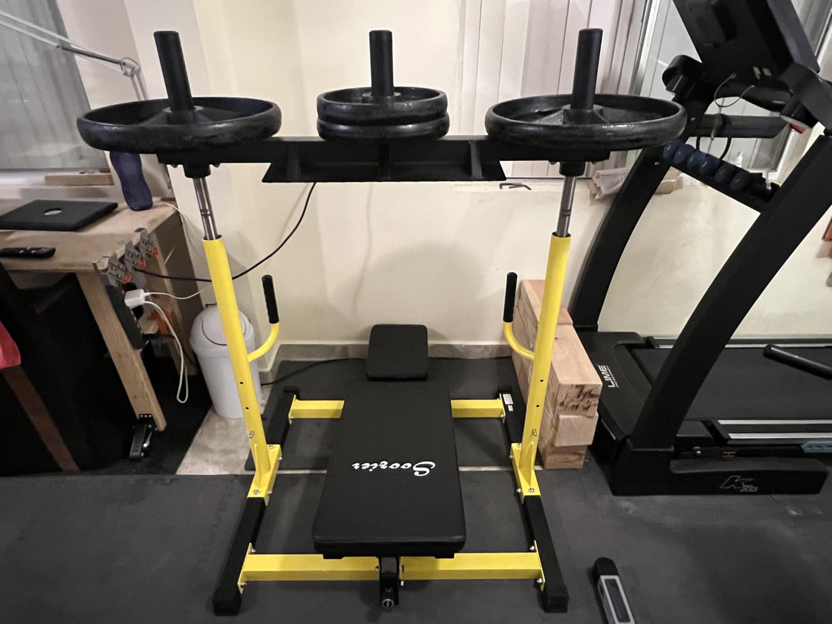 Soozier Vertical Leg Press Machine 661LBS Capacity for Home Gym | Leg Strength Training Machine, Adjustable Leg Back Head Positions, 1