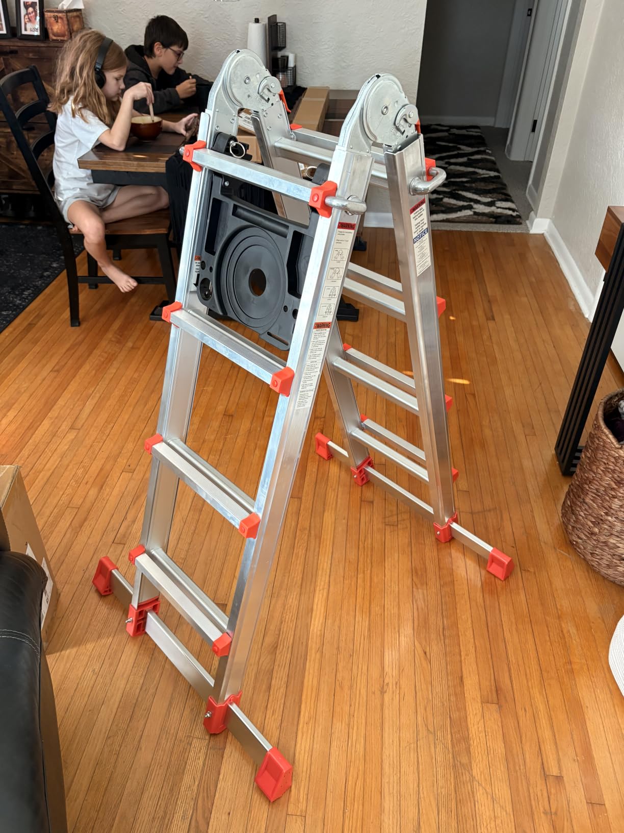 Soctone Ladder, A Frame Extension Ladder, 14 Ft Multi Position Ladder customer photo 2