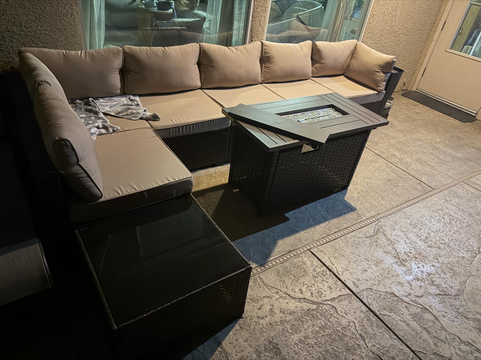 Aoxun 8 Piece Patio Furniture Set with 44
