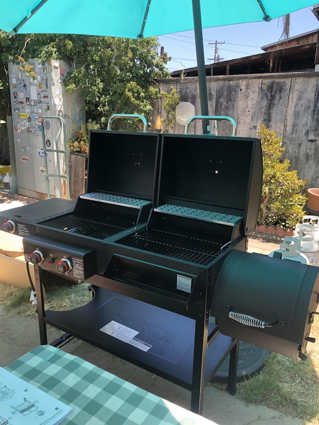 ZH3005Y 2-Burner Gas and Charcoal Grill Combo Black customer photo 1