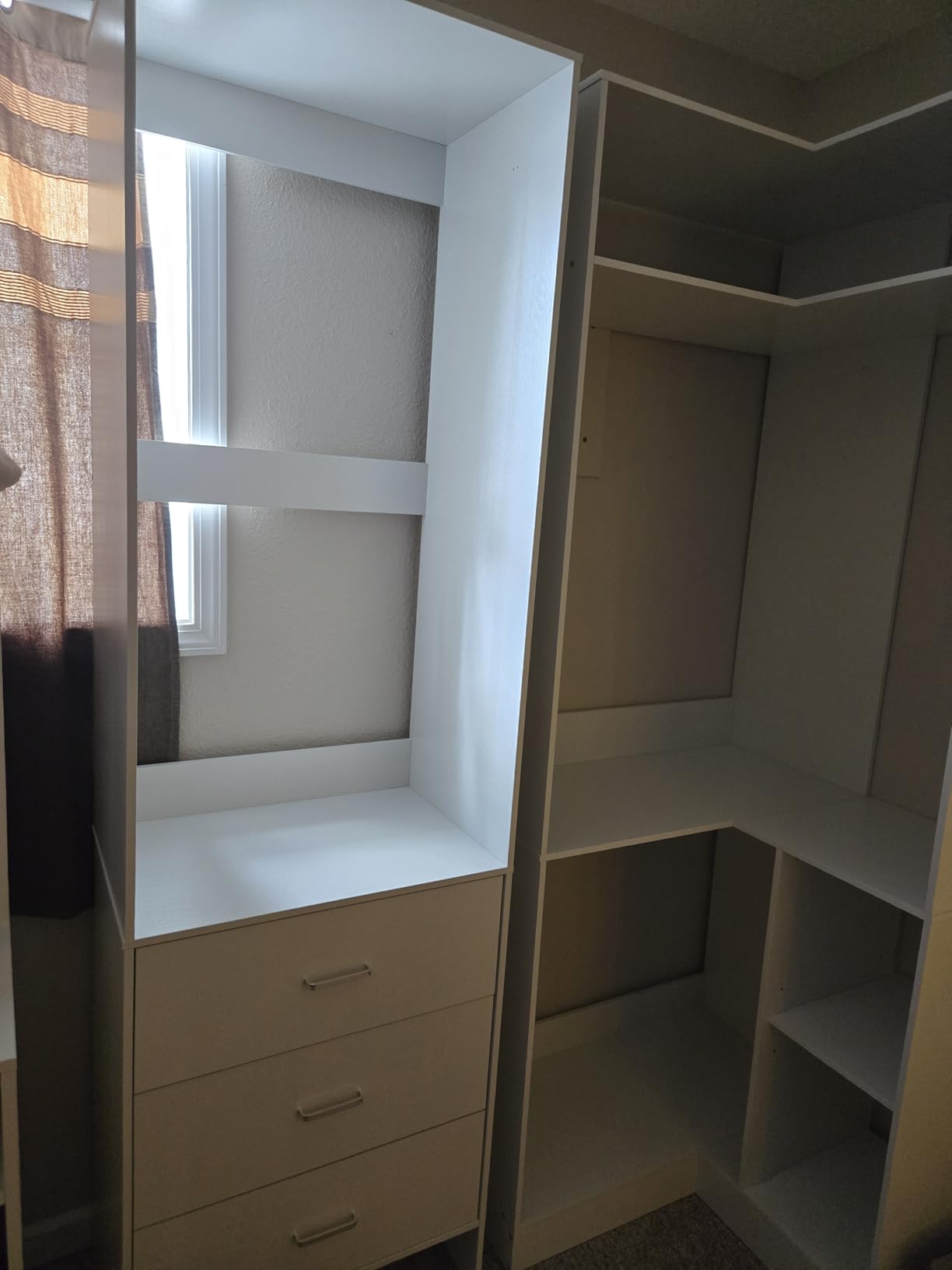Aheaplus 2.5FT Closet System with 3 Drawers,29.5'' Closet Organizer, White customer photo 2