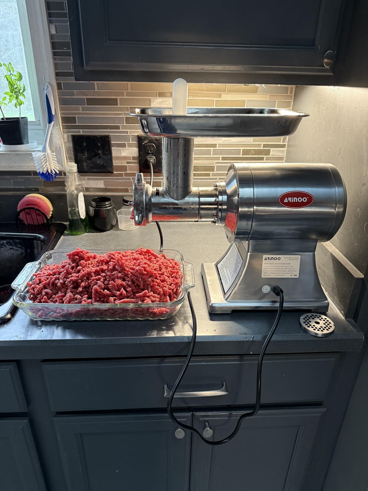 Commercial Meat Grinder #12C, 0.9HP Electric Meat Grinder | Heavy Duty Meat Mincer Machine for Venison, Beef, Stainless Steel Sausage Maker for Home Butchering or Small Farm Processing customer photo 1