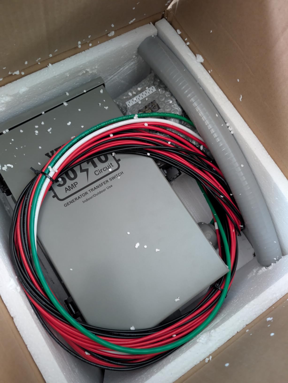 VEVOR Manual Transfer, 50-Amp 10-Circuit, Prewired Generator Transfer Kit with CS6375 Plug Power Inlet Box, Double-Throw, NEMA 3R, Mechanical Watt Meter, for 12500W Generators customer photo 2
