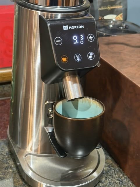 MOKKOM 64mm Flat Burr Coffee Grinder, Espresso Grinder, 100 Grind Settings | Coffee Bean Grinder with Single Dose, Anti-Static, Precision Timer, Stainless Steel Body, Espresso French Press, Pour Over customer photo 2
