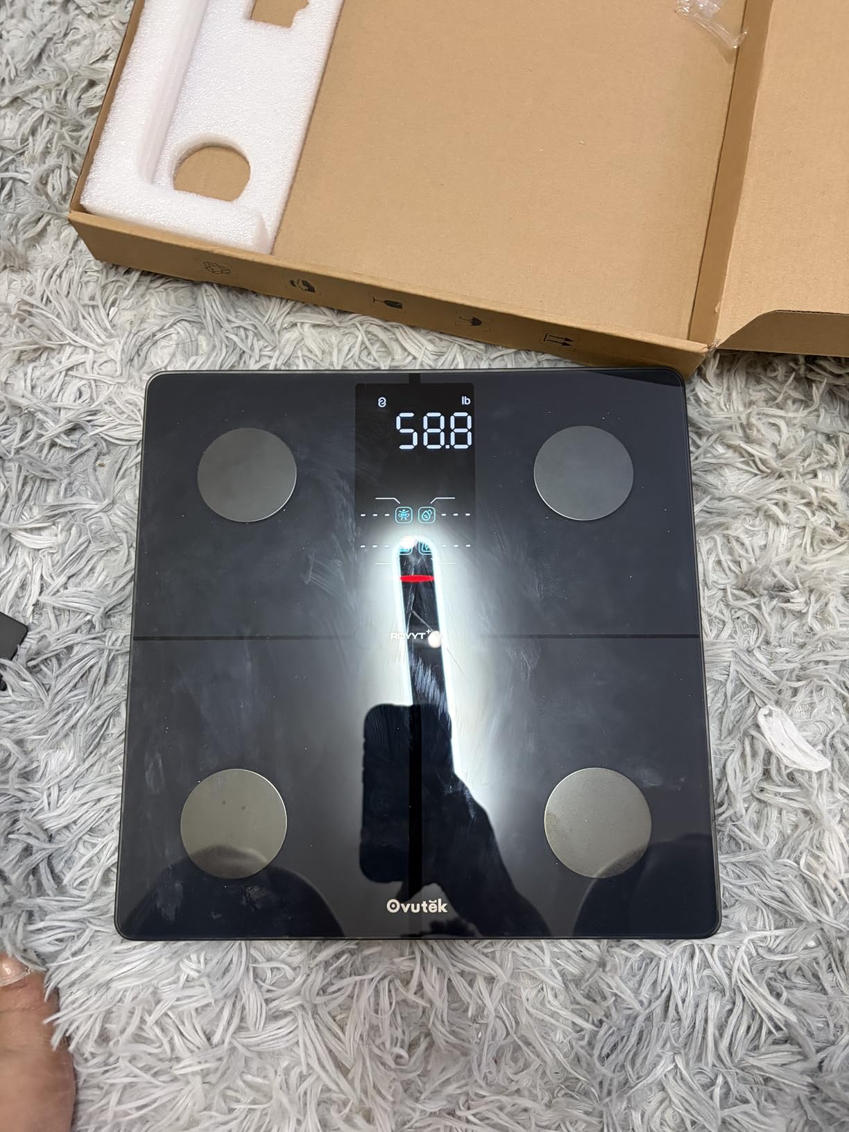 Ovutek Smart Digital Scale for Body Weight, Body Fat and BMI, FSA Eligible | HSA Eligible, Most Accurate to 0.05lb, Bathroom Scale Large Display Body Composition Machine with Muscle Mass Fitness App customer photo 1