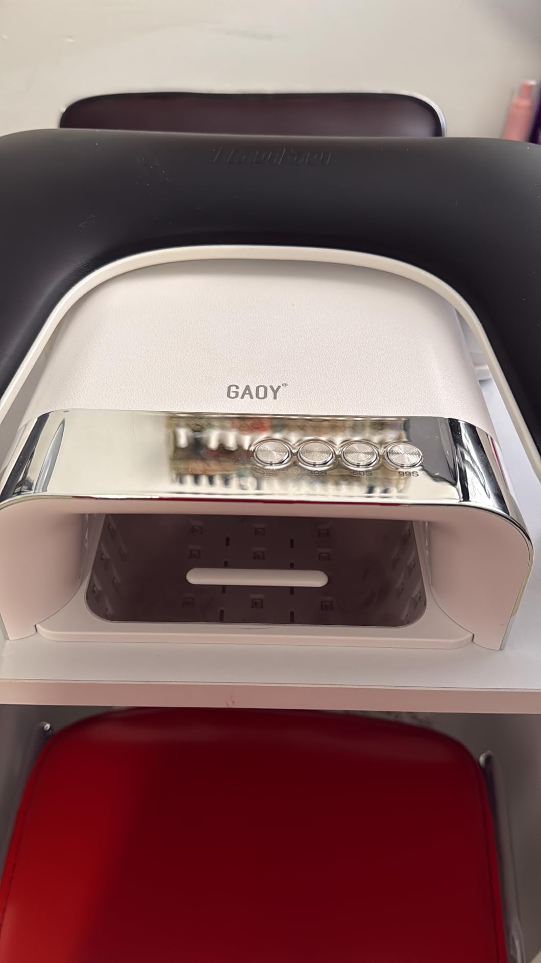 GAOY Professional UV Nail Lamp, Big Cavity Design for Long Nails, White | Fast Curing Light, Infrared Sensor, 3 Timer 30/60/99s, for All Gel Polishes, DIY at Home Salon, Gift for Women, Manicurist customer photo 2