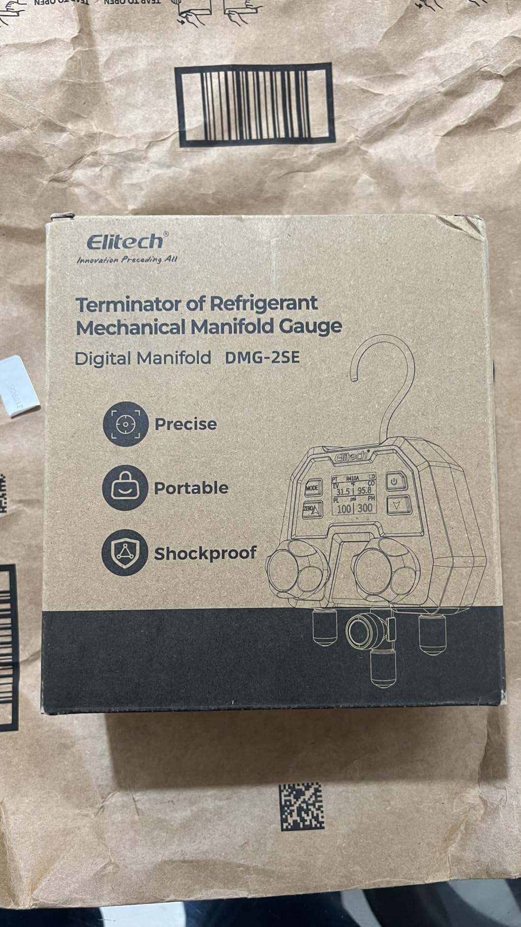 Elitech Digital Refrigerant Manifold Gauge for HVAC, R410A R454B, DMG-2SE customer photo 2