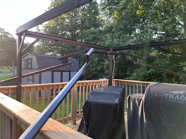 Aoxun Gazebo 10x12 Hardtop Gazebo with Double Galvanized Steel Roof, Gray | Metal Frame Outdoor Pavilion with Breathable Netting and Privacy Curtain for Backyard customer photo 2