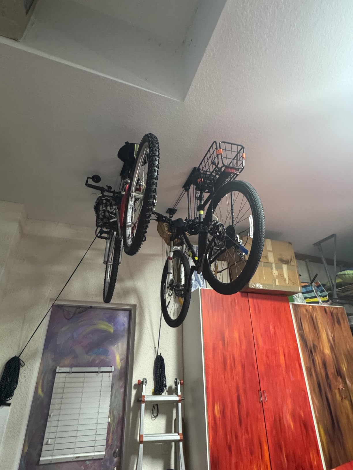 StoreYourBoard Bike Hoist for Garage Ceiling, Pulley Lift System, No Slip 4 to 1 Pulley, Ebike Hoist, Fits All Garage Heights customer photo 2