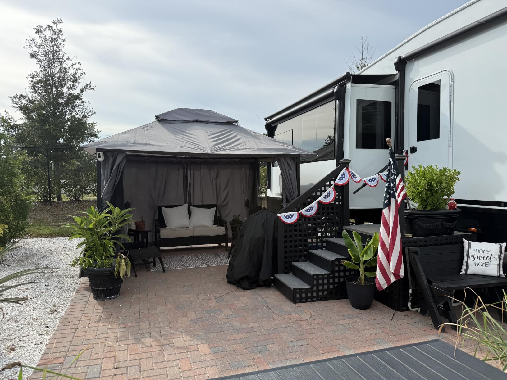 Aoxun 10x12 Gazebo Canopy with Steel Frame, Double Roof customer photo 1