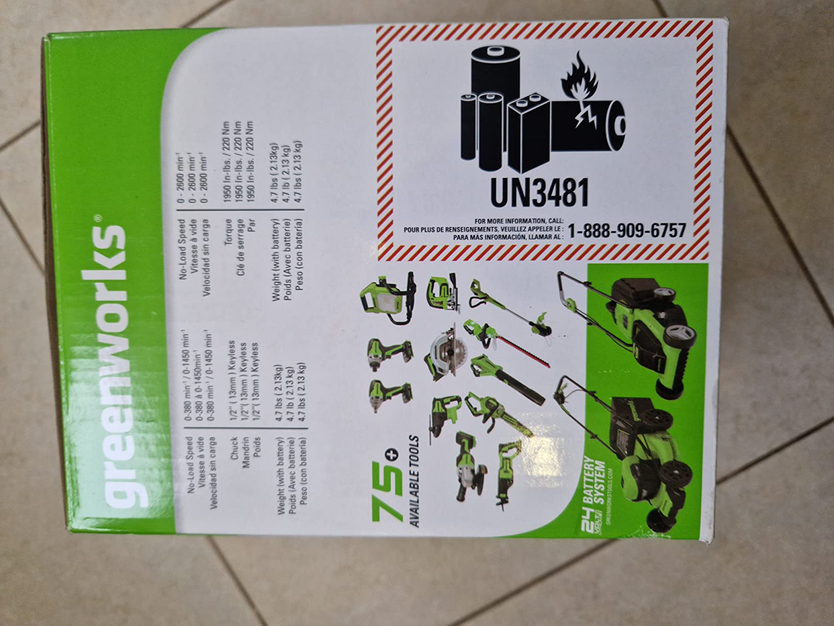 GREENWORKS 24V (8-TOOL) Combo (Drill, Impact Driver, Circular Saw, Reciprocating Saw, Jigsaw, Multi-Tool, Sander, Flashlight), 4.0Ah + (2) 2.0Ah (Power Bank) Batteries, (2) Cables, 65W Rapid Charger customer photo 2