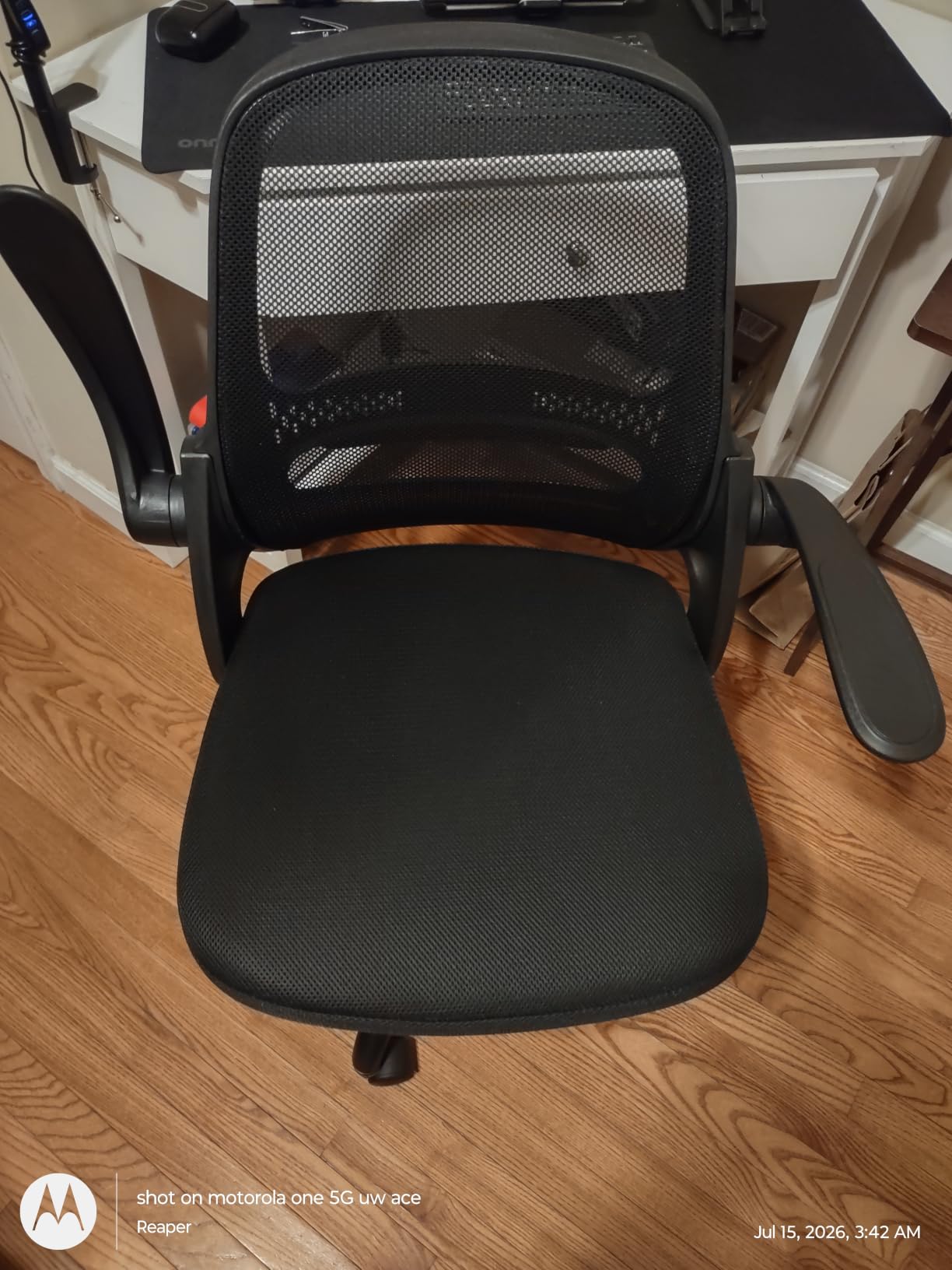 amseatec Mesh Office Chair, Ergonomic Home Office Chair with Flip-Up Arms | Breathable Mesh Back & 3