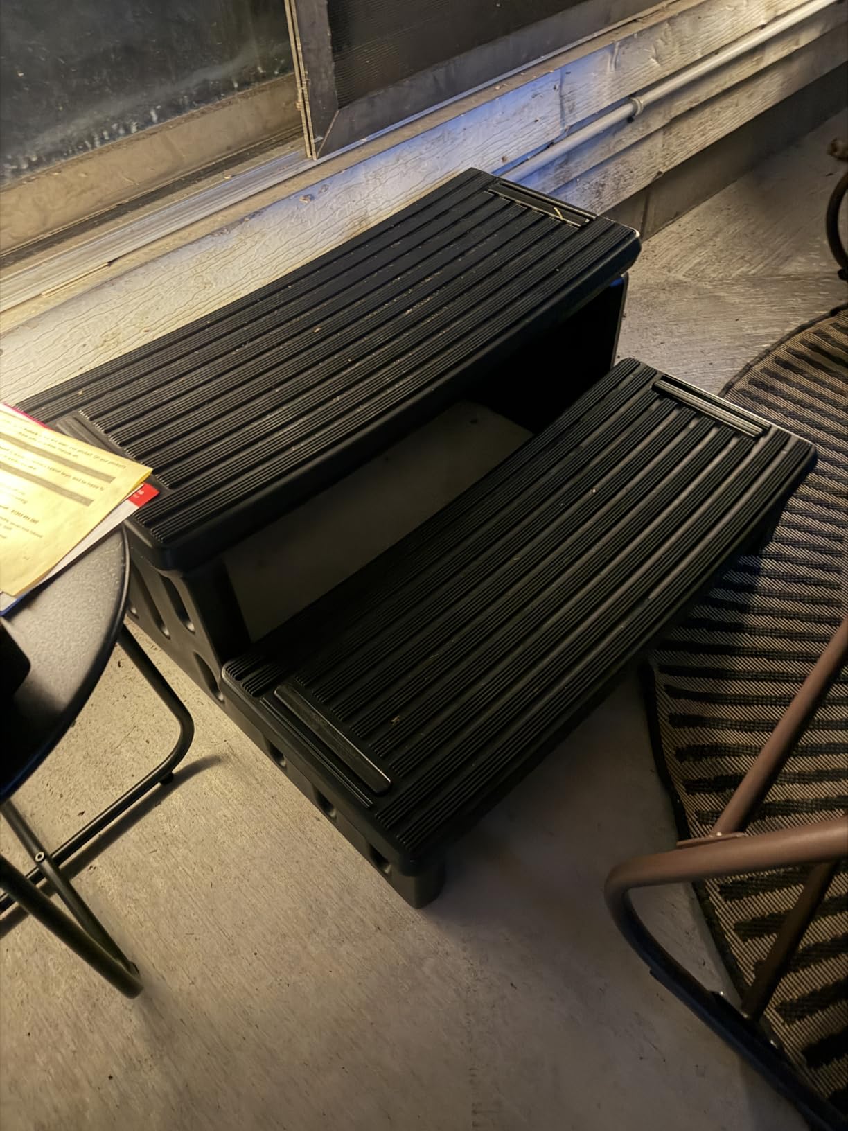 Hot Tub Steps, Non-Slip 2 Step Spa Stairs for Outdoor & Indoor, Black | 29.5