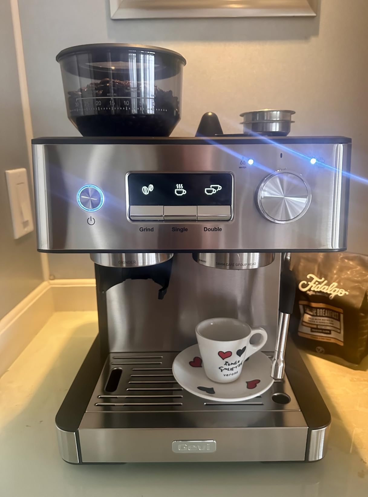 Gevi 20 Bar Espresso Machine with Grinder & Steam Wand for Latte Cappuccino | Removable Water Tank, Powerful Milk Frother, Stable Pressure System For Crafting Silky Homemade Coffee Drinks customer photo 2