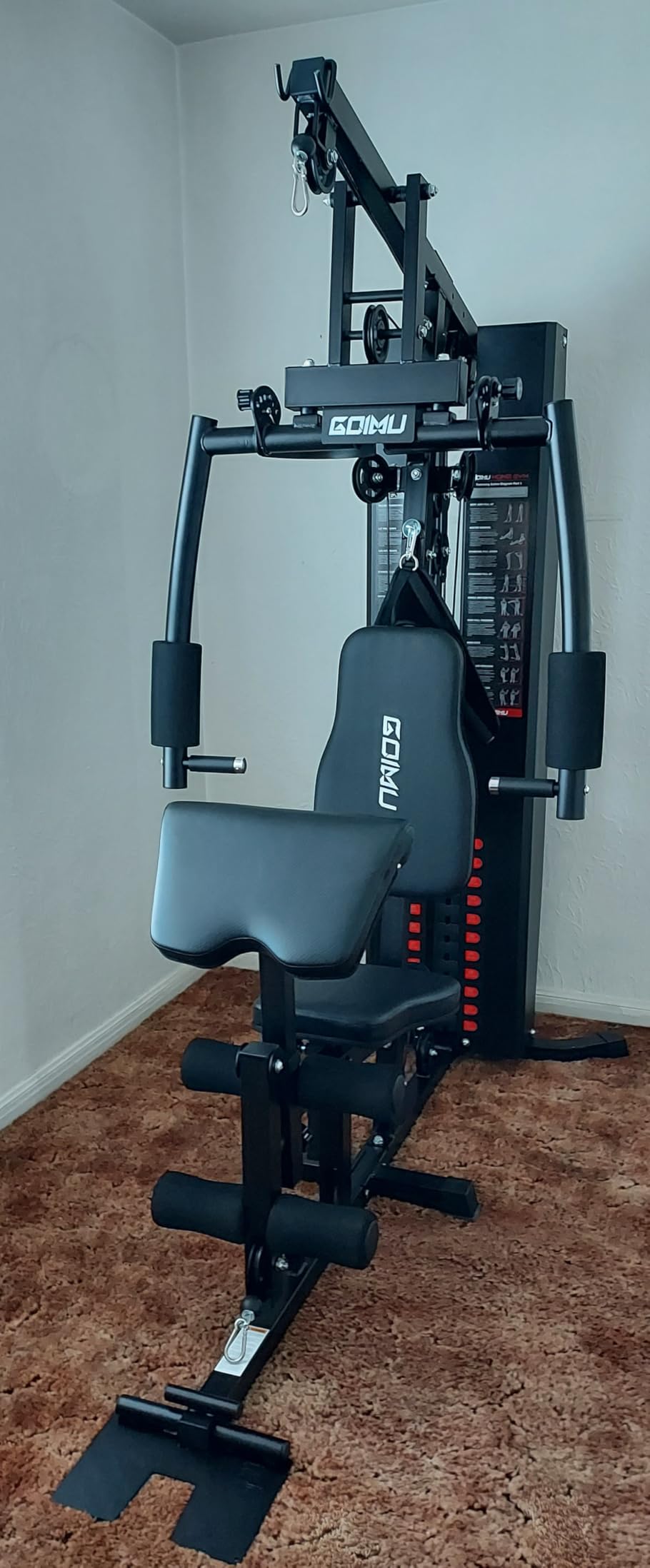 Home Gym, M1 Workout Station with 140LBS Weight Stack, Multifunctional Home Gym Equipment with Pulley System for Full Body Strength Training customer photo 1