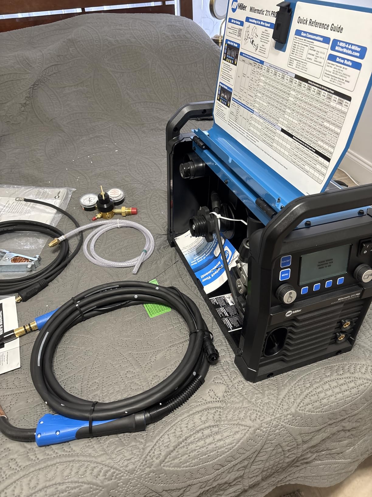 Millermatic 211 PRO MIG Welder Machine, Dual-Voltage, Auto-Set | 120/240V MIG welder; Welds steel, aluminum to 3/8 in; thick; Features Auto-Set, Dyna-Pulse, upgradable software customer photo 2