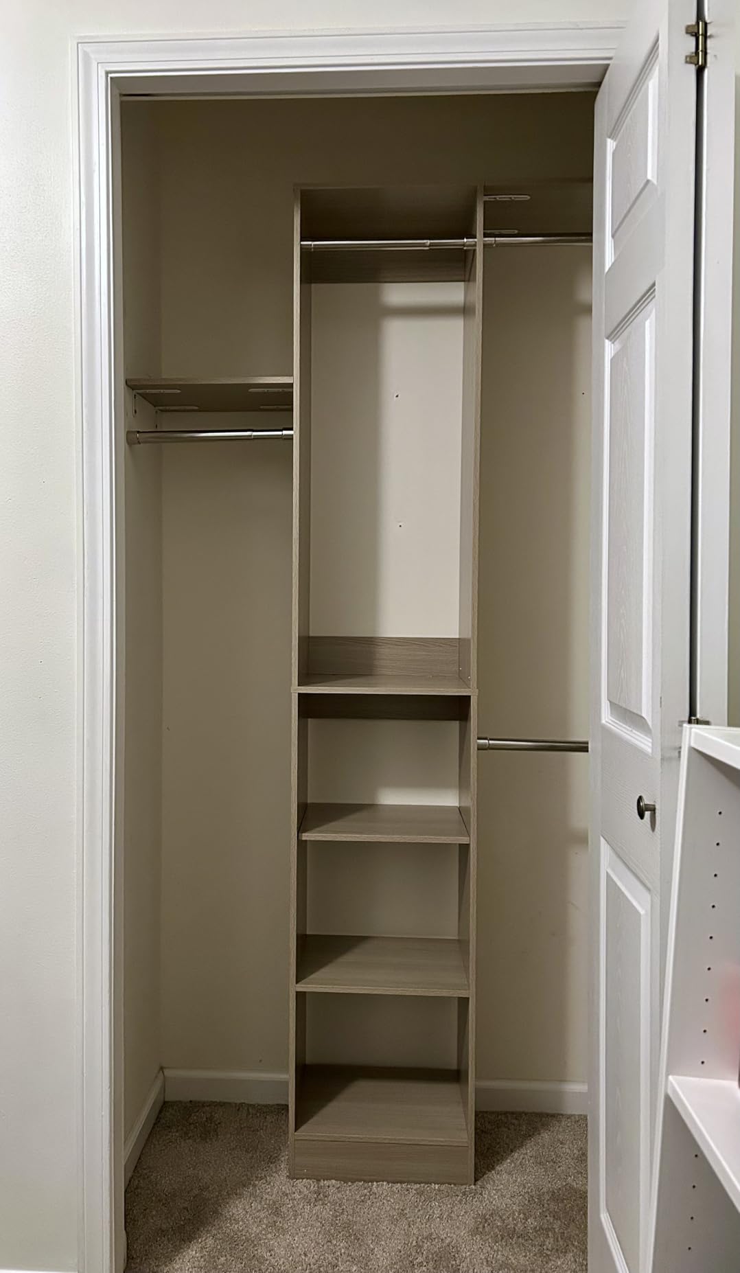 Besiost 4FT Small Closet Organizer System with 4 Hanging Rods & 3 Shelves customer photo 2