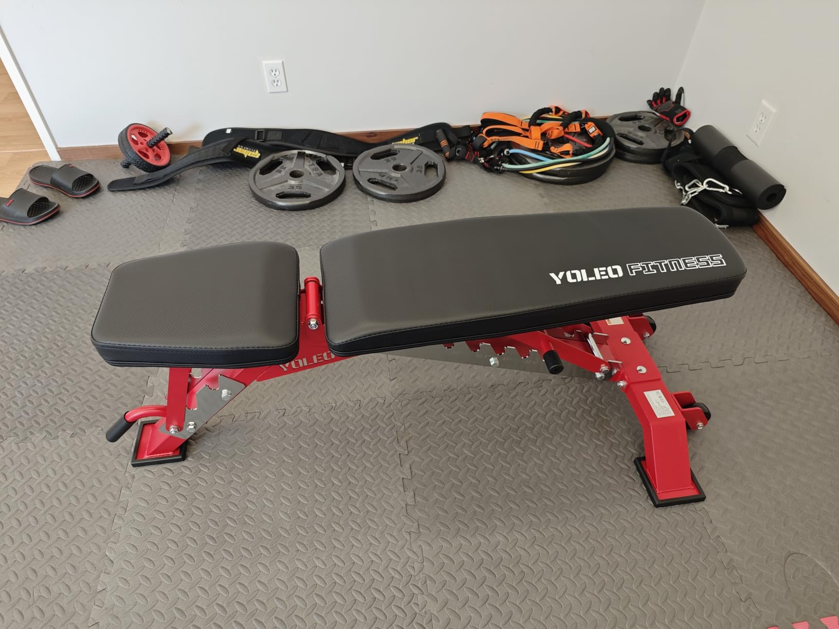 YOLEO Commercial Adjustable Weight Bench 2315LB ASTM Certified - 80% Pre-Assembled Heavy Duty Workout Bench for Home Gym customer photo 1