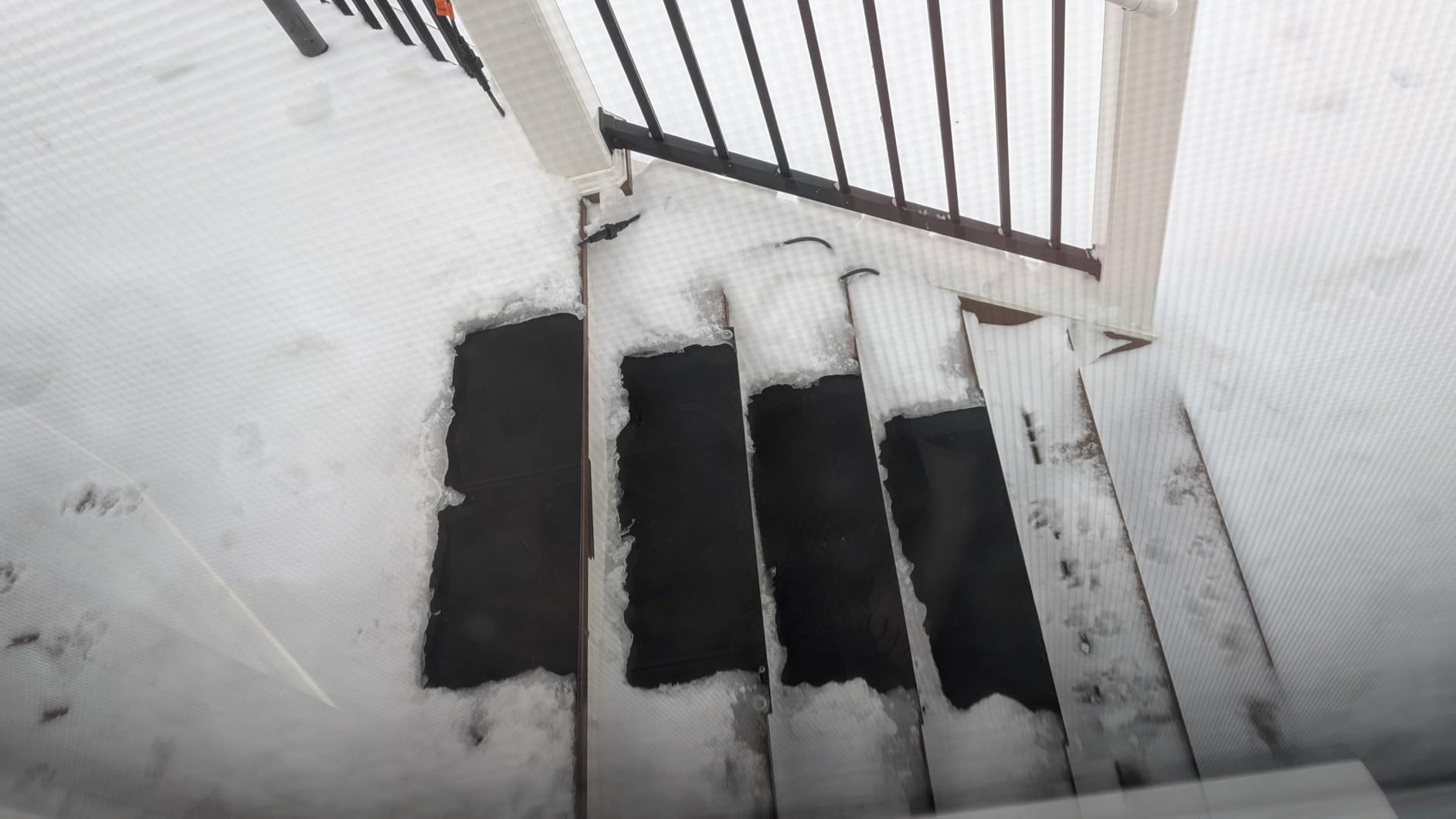 3 Pcs Heated Snow Melting Mats, 10x30 in No-Slip Rubber Heated Outdoor Mats | Snow and Ice Melting Mats for Winter Outdoor Stairs, Steps, Doorways, Walkways, Driveway, 2 in/h Melting Speed customer photo 2