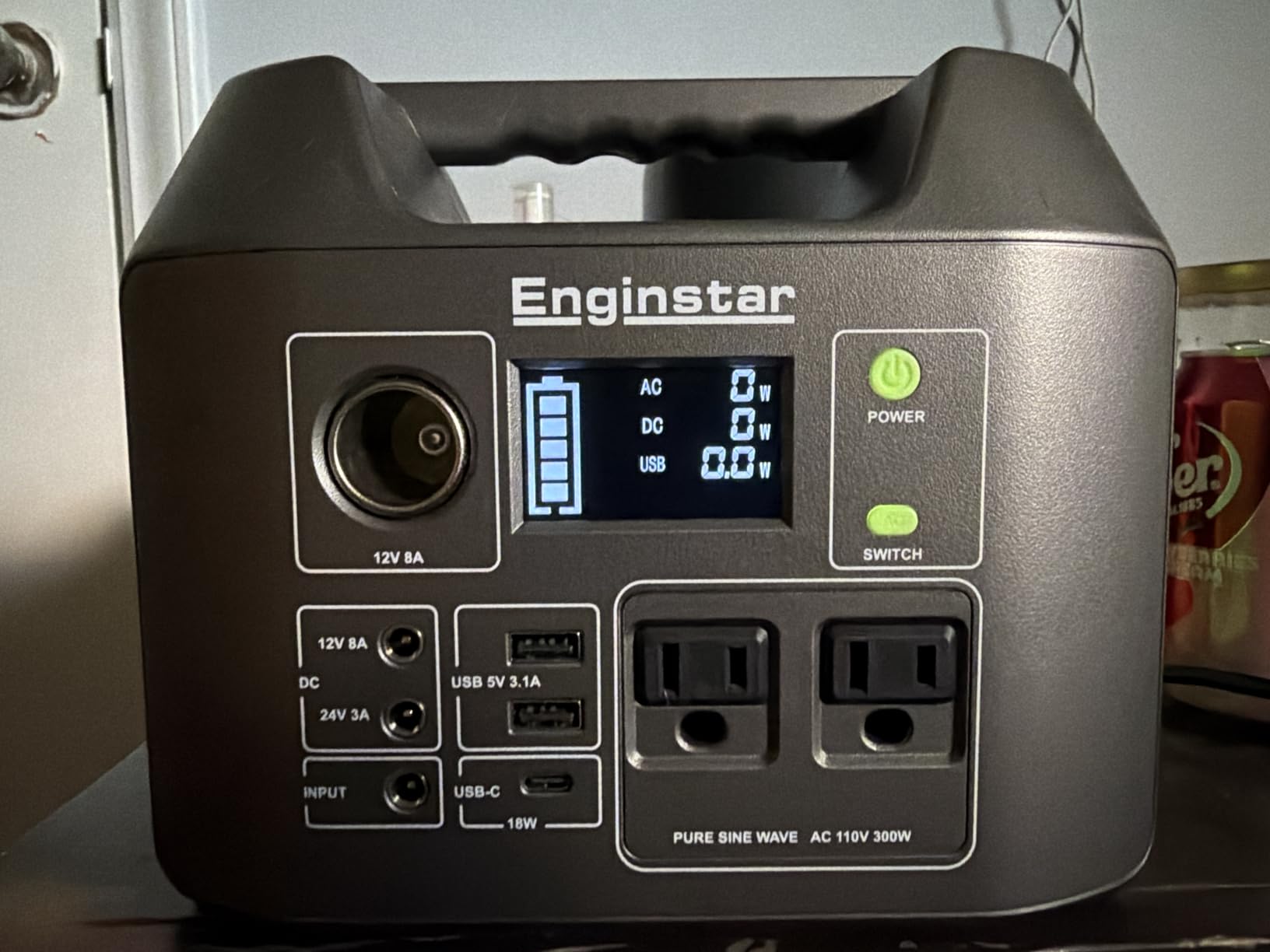 EnginStar Portable Power Station 300W 296Wh Solar Generator | Pure Sine Wave AC Outlet for Outdoors Camping Travel and Emergency Blackout, 80000mAh Backup Battery Power Supply for CPAP customer photo 1