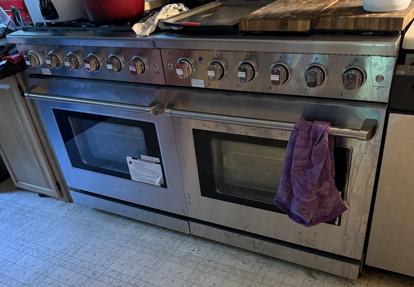 VEVOR Gas Range Oven, 36 Inches Width, Freestanding Stainless Steel Stove and Oven with 6 Sealed Cooktop Burners, 6.0 Cu. Ft. Capacity customer photo 2