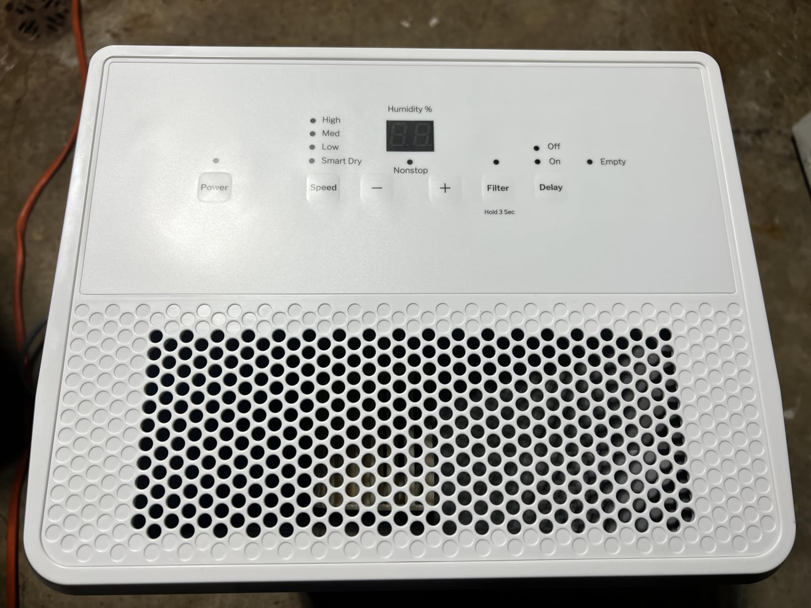 GE Portable Dehumidifier, 50 Pint Daily Output with Smart Dry for Wet Spaces, Drain Hose for Auto or Manual Drainage, Ultra Quiet, Perfect for Basement, Bedroom, Bathrooms, White | 50 Pt and Day, Smart Dry Auto Humidistat, Continuous Drain Port, 15-Pt Tank, 3 Speeds customer photo 2