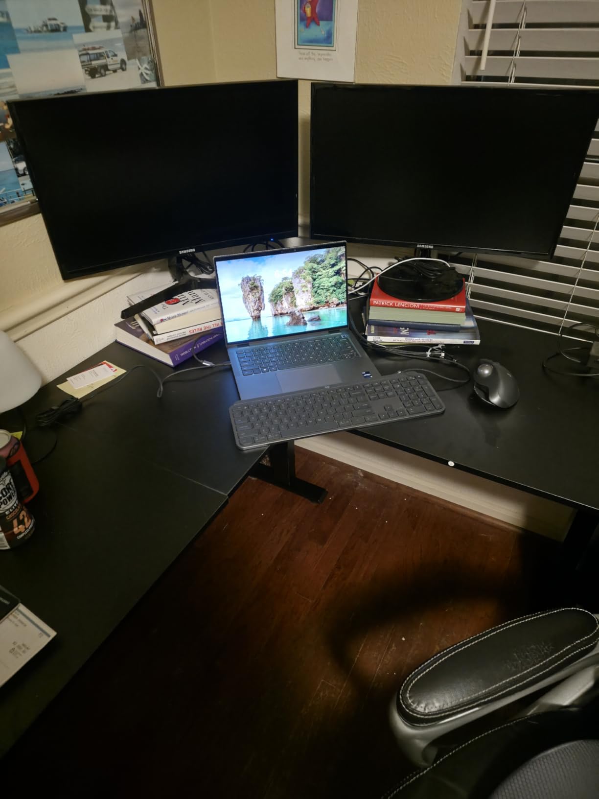 OffiGo 63 Inch Reversible L Shaped Electric Standing Desk, Black | Large Corner Height Adjustable Stand Up Desk, 3 Memory Presets, Sit Stand Table, Reinforced Frame for Home Office Workstation customer photo 1
