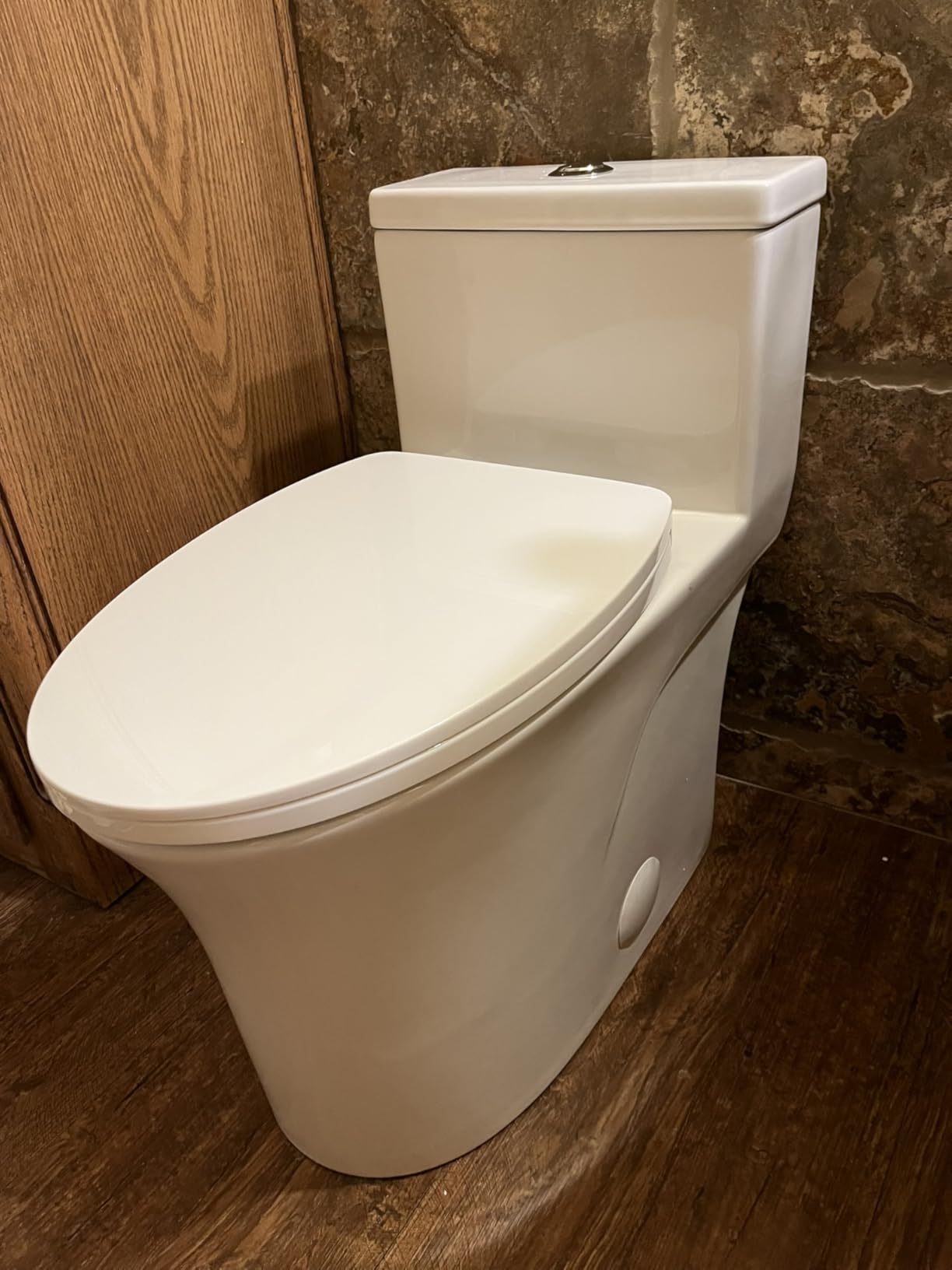DeerValley Elongated One-Piece Toilet with Comfort Chair Seat ADA Height Powerful Dual Flush 1/1.28 GPF and MAP 1000g 12