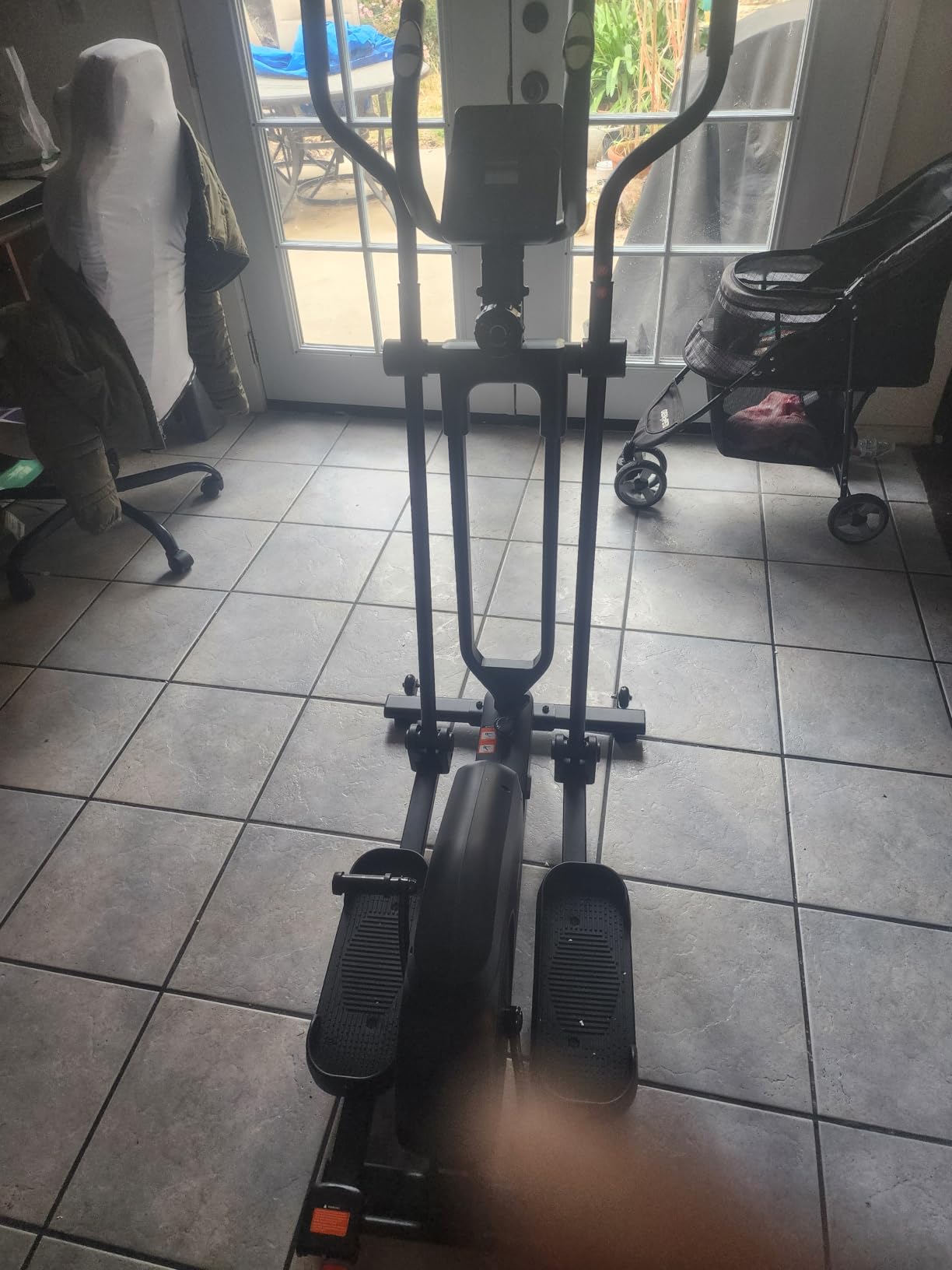 YOSUDA Foldable Elliptical Exercise Machine for Home, Compact Design | Compact Elliptical for Small Spaces, 2 sq ft Footprint, 16-Level Magnetic Resistance, 15 inch Stride, 350 lb Capacity customer photo 2