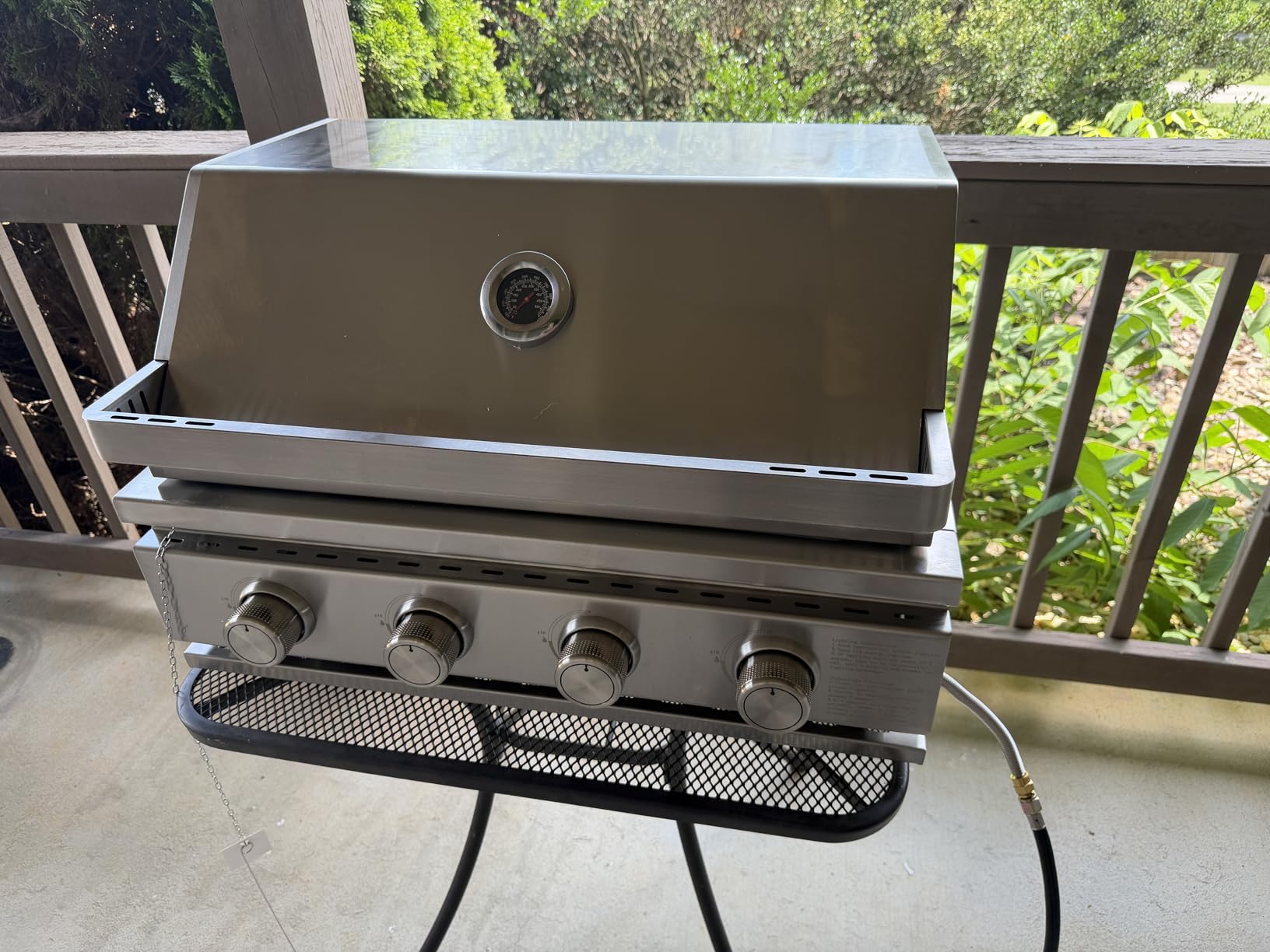 Built In 4-Burner Propane Gas Grill, 304 SS, 32000 BTU, 516sq.in., BBQ | ALL-Thickened 304 Stainless Steel, 32,000 BTU with 516sq.in. for Patio Parties Barbecue customer photo 2