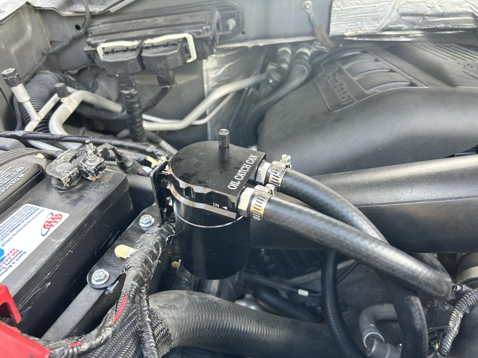 Oil Catch Can Oil Separator Kit Compatible with Ford F-150 3.5L EcoBoost 5.0L 2011-2023 Expedition 3.5L EB 2018-2021 Compatible with Ford Raptor 3.5L EB 2017-2022 2023 Aluminum black customer photo 2