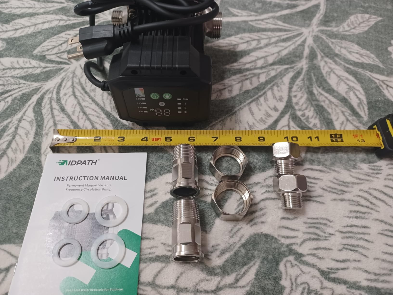 10.1GPM Smart Hot Water Circulation Pump/Recirculating Pump 45Watts | 304 Stainless Steel, Variable Speed & Constant Pressure Save 50% Energy for Instant Hot Water or Hot Water Circulation System customer photo 2