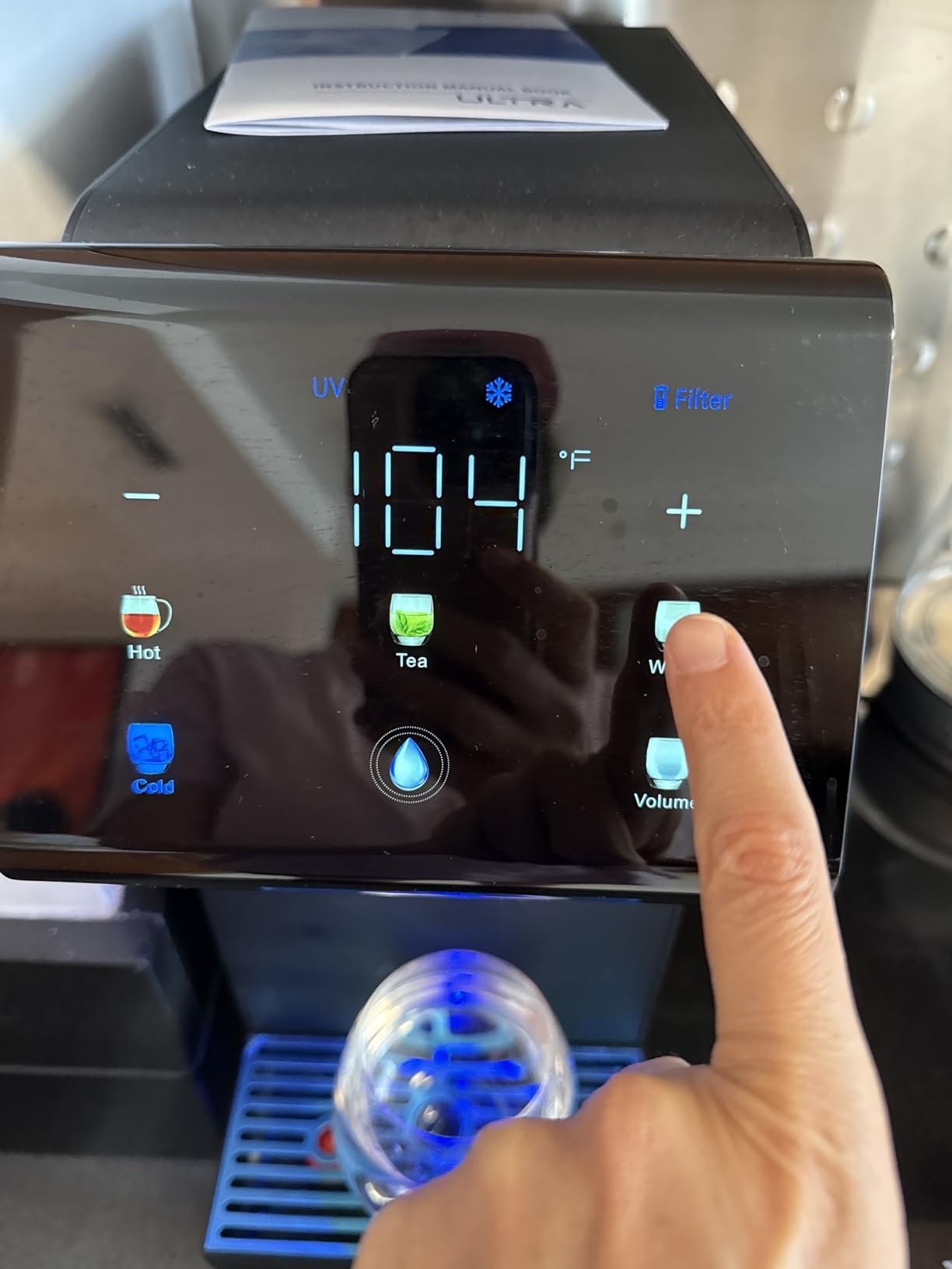 Ultra Instant Hot & Cold Water Dispenser, Countertop Bottleless Water Filter Dispenser with 4-Stage Filtration + UV Sterilization, WQA & NSF/ANSI 42 Certified, Full Installation Kit customer photo 1
