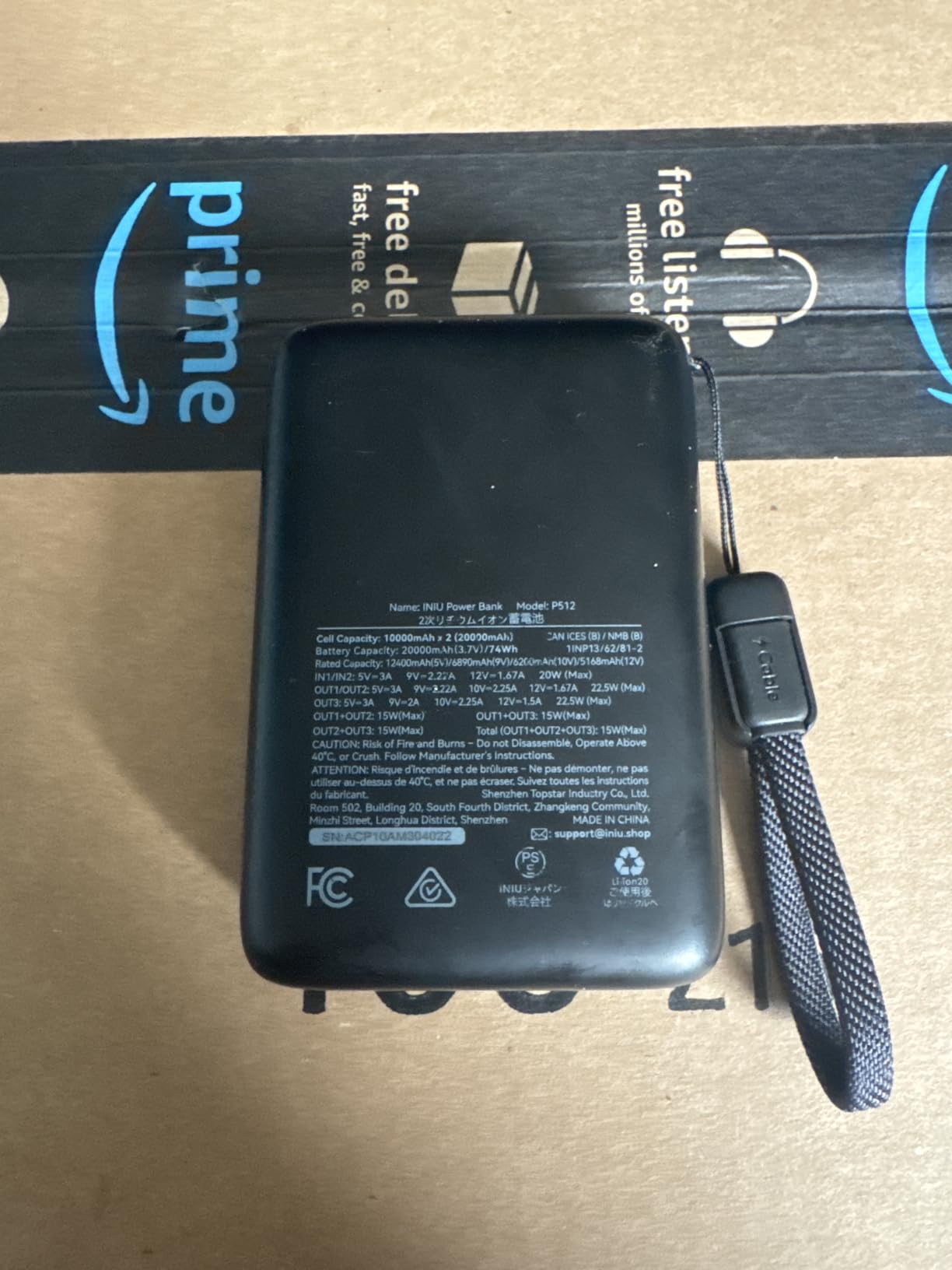 INIU Portable Charger, Smallest 20000mAh 22.5W Fast Charging Power Bank | USB-C Cable, Flight-Safe, Travel Essentials, Flashlight customer photo 1