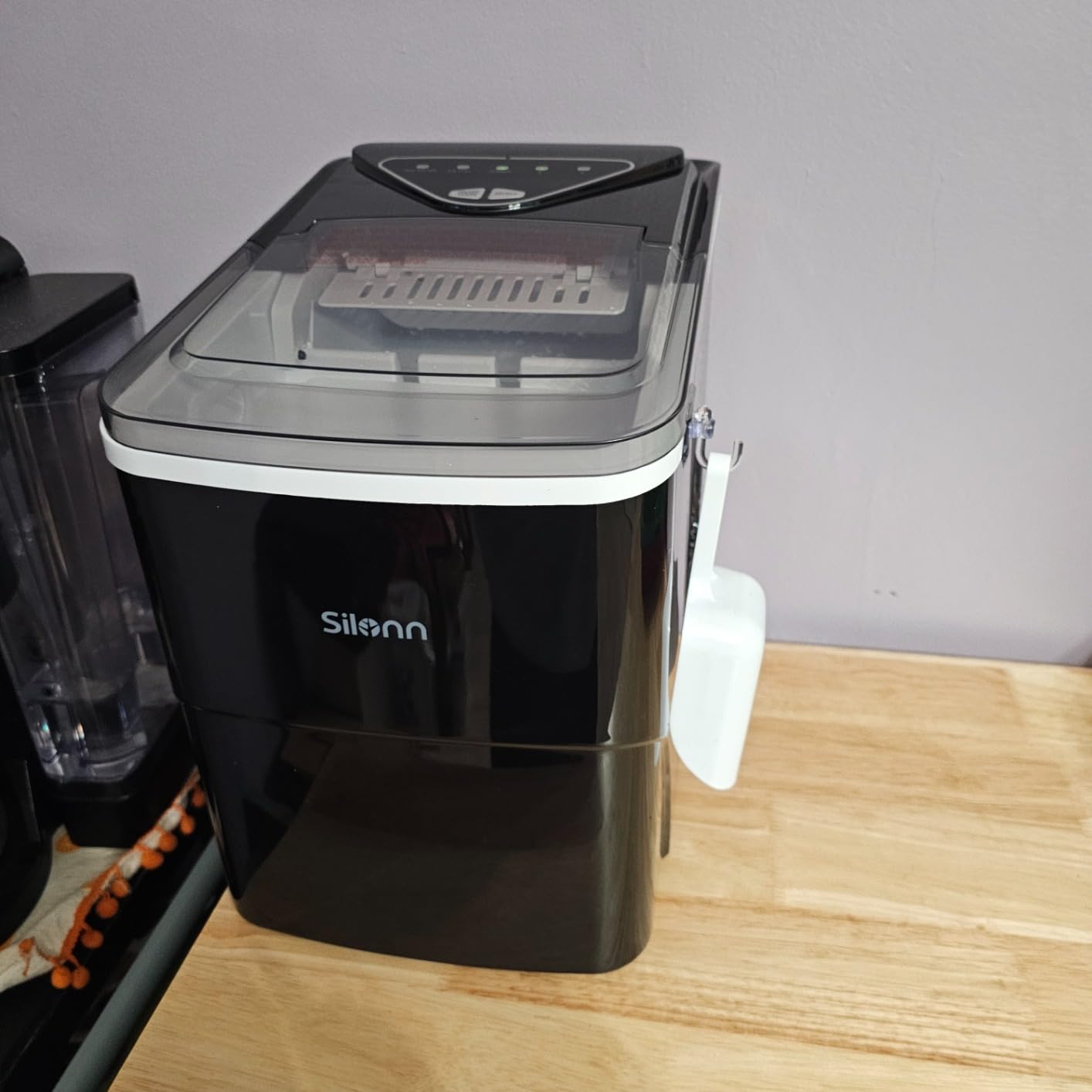 Silonn Nugget Ice Maker Countertop with APP & Voice Control, Self Cleaning Ice Machine with 3L Large Water Tank, 44lbs/24H Soft Chewable Ice, Portable Pebble Ice Maker for Home, Kitchen and Party customer photo 2