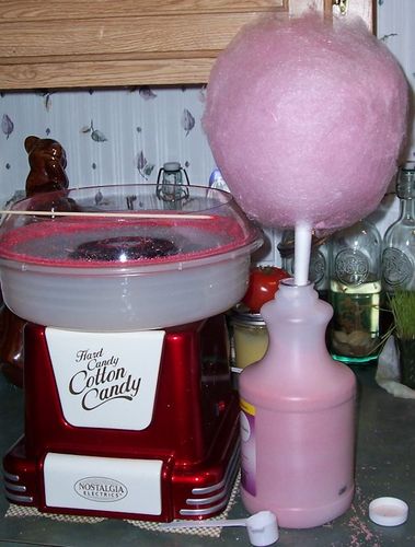 Nostalgia Countertop Cotton Candy Machine - Use Normal or Sugar-Free Candy or Flossing Sugar - Includes 2 Reusable Cones and Measuring Scoop - Aqua customer photo 2