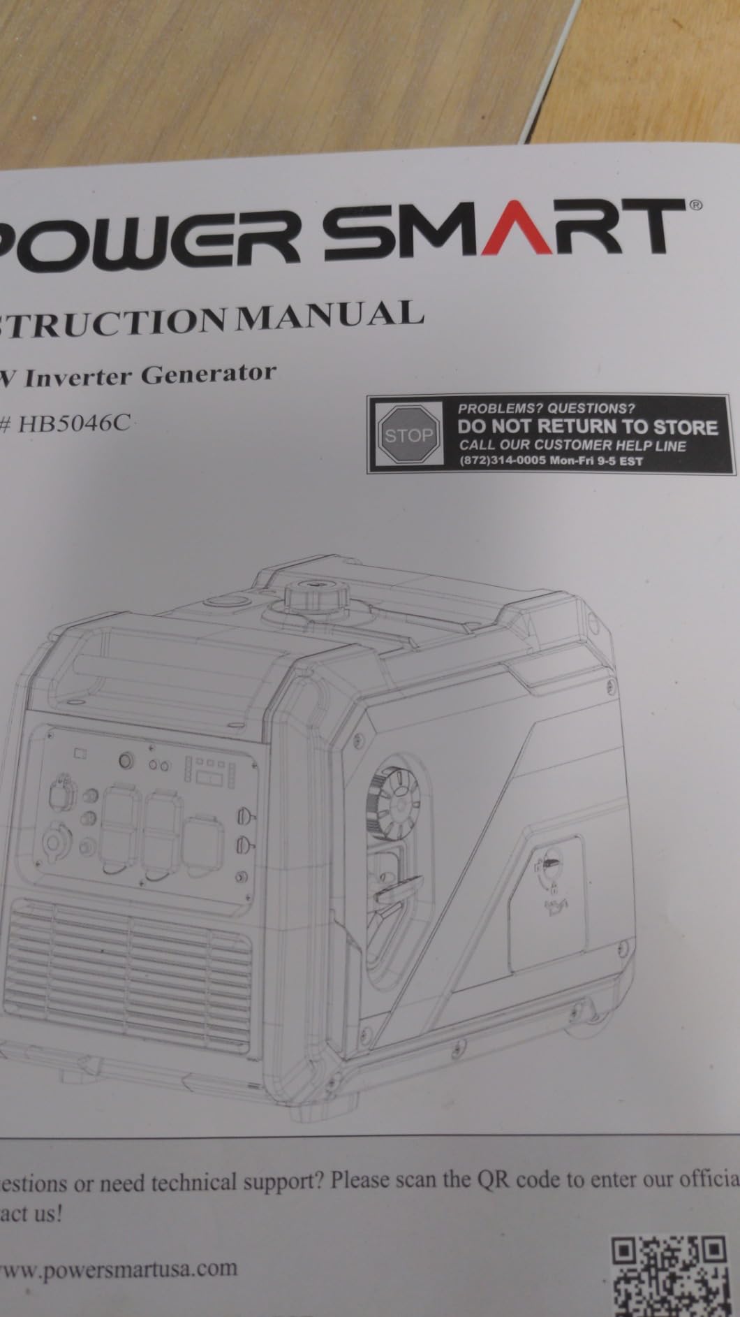 PowerSmart 4800W Portable Inverter Generator with Electric Start | Parallel Ready for an output of up to 9600W, 30A Outlet, CO Guard, RV Ready & Home Backup, Gas Powered, Quiet & Clean Power customer photo 1