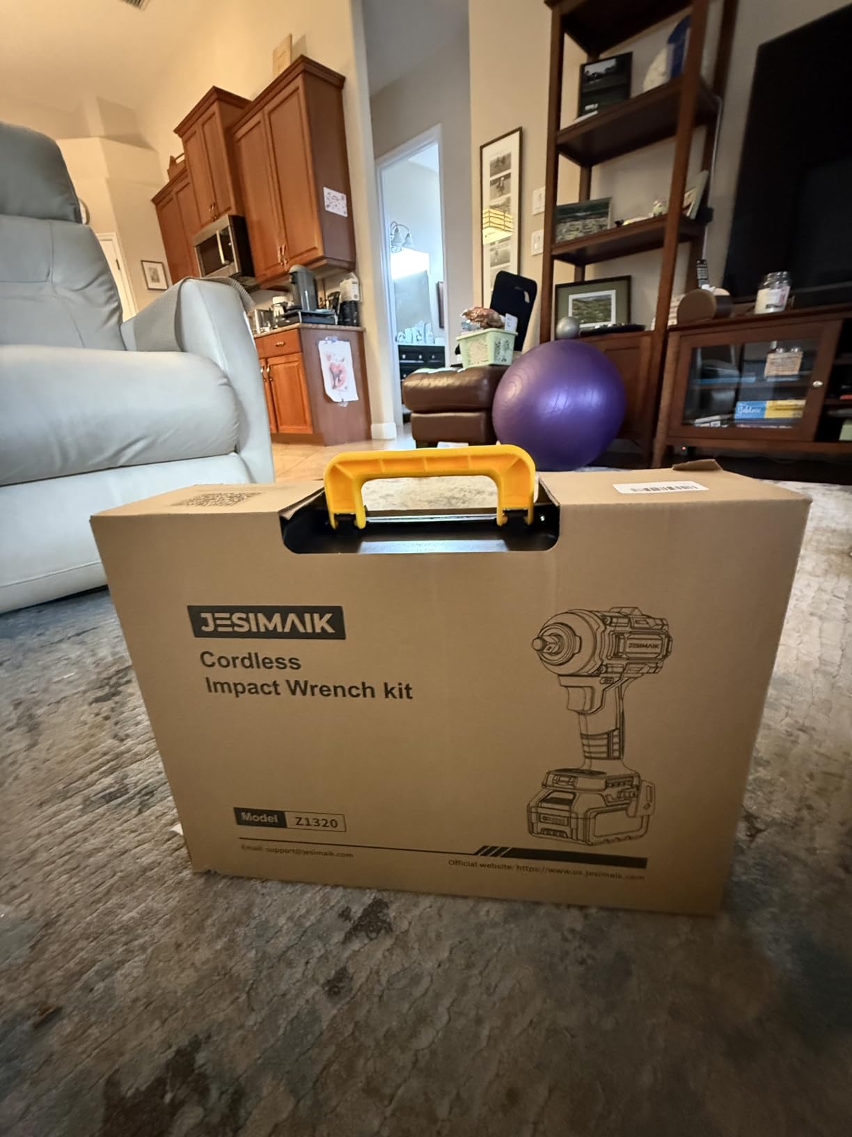 JESIMAIK Cordless Impact Wrench 1200N (900Ft-lbs) 1/2'' High Torque Impact Wrench with 2×4.0Ah Batteries, Impact Gun with 4impact modes & 5 Sockets & Case for Car, Truck, Mower customer photo 1