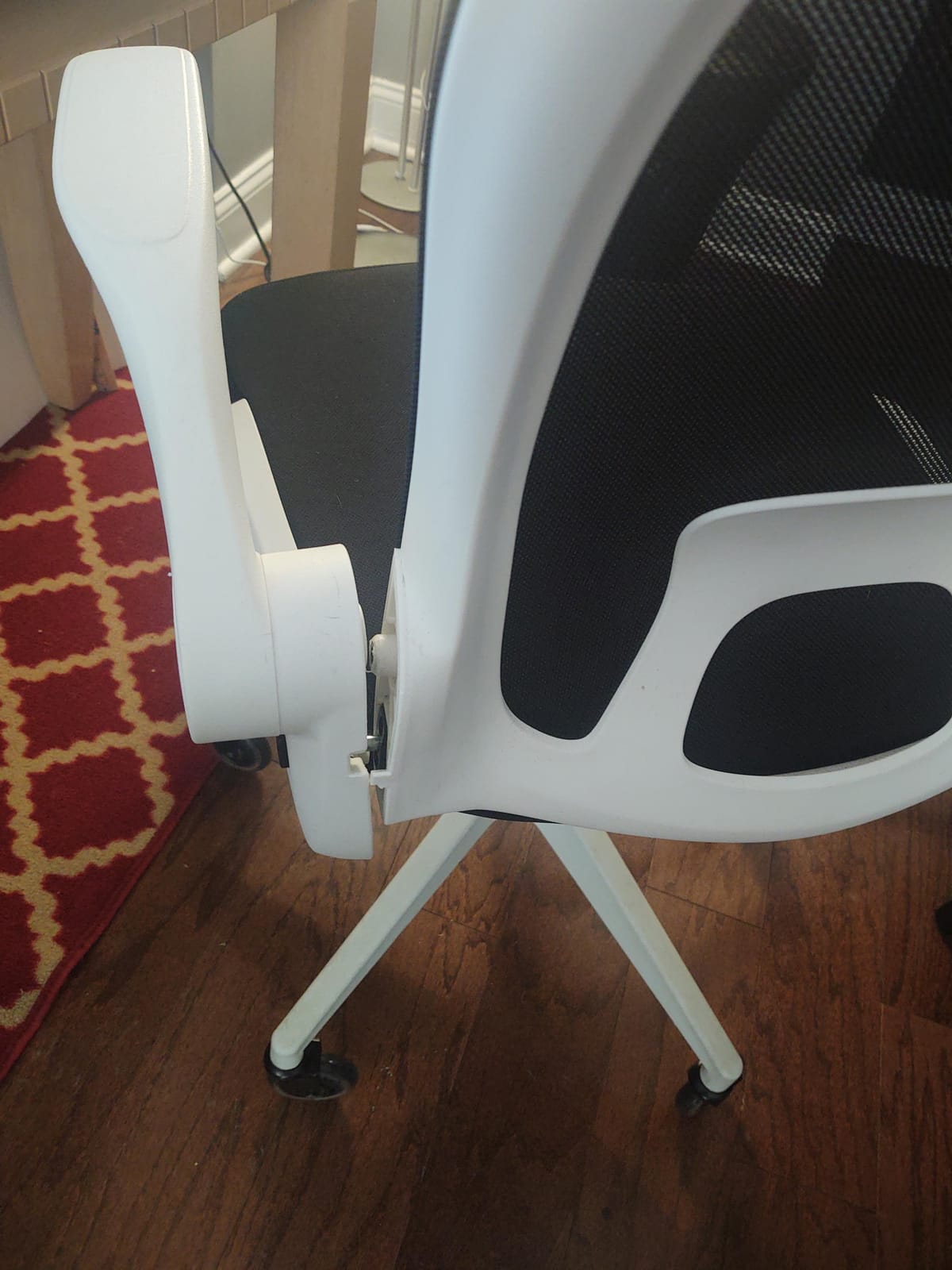 IPKIG Foldable Office Chair for Small Spaces | Home Office Folding Desk Chairs with Wheels and Flip Up Arms | Ergonomic Mesh Computer Chair for Adults & Kids Black customer photo 2