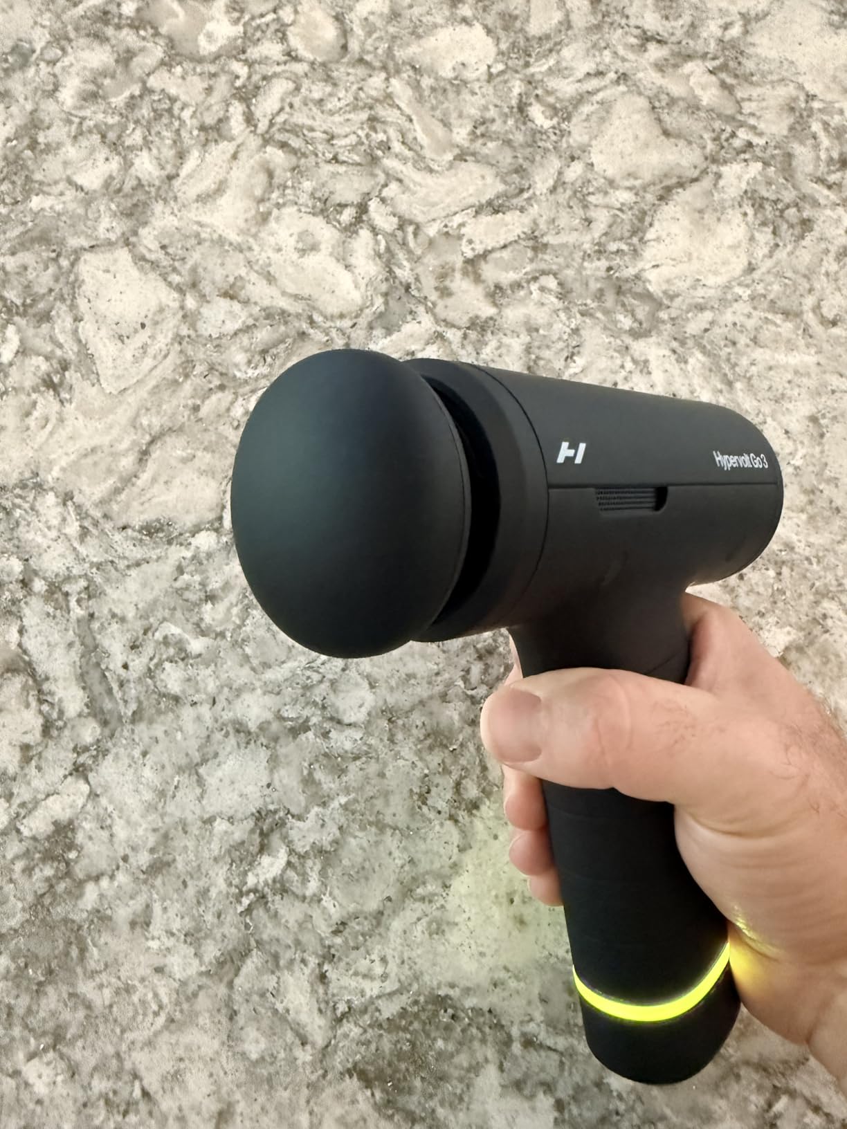 Hyperice Hypervolt Go 3 Percussion Massage Gun Lightweight with Carry Case | Muscle Recovery | Compact Power | TSA Friendly Design | Long Battery Life | Five Speed Settings | Pressure Sensor Feedback customer photo 1