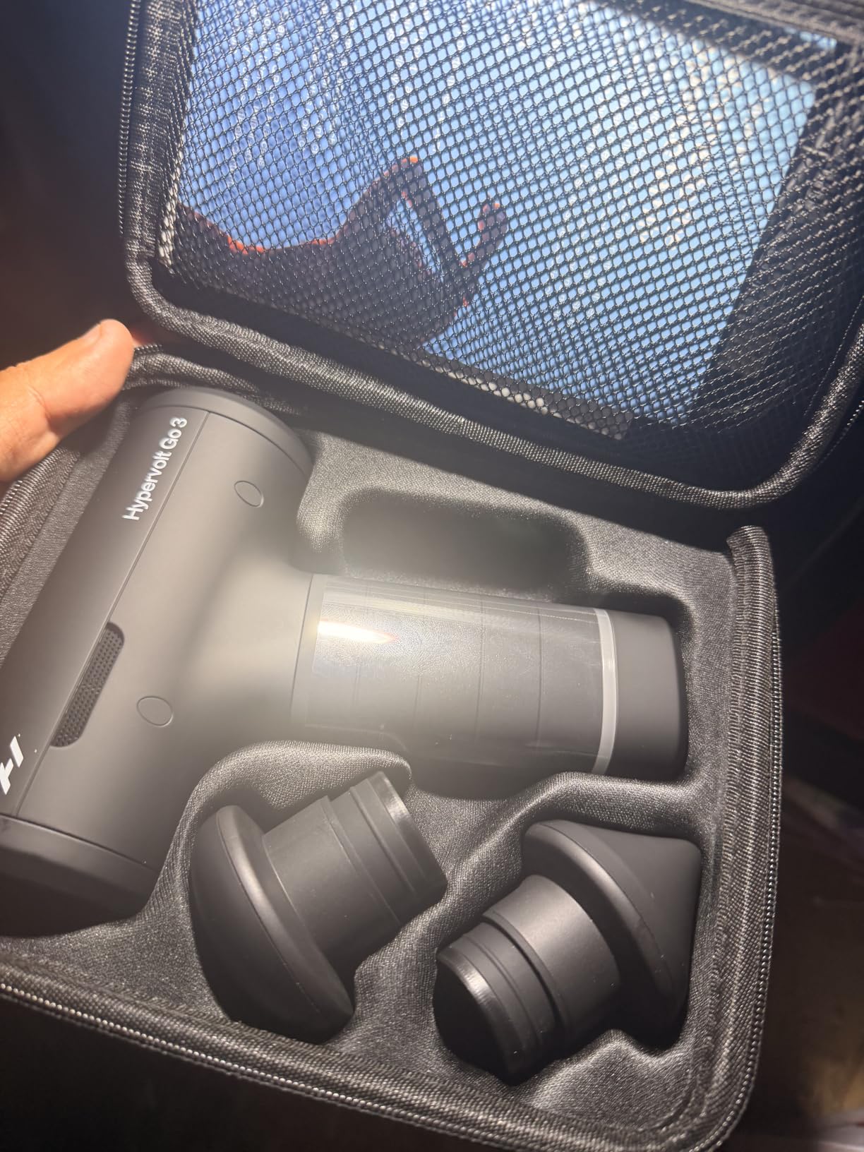 Hyperice Hypervolt Go 3 Percussion Massage Gun Lightweight with Carry Case | Muscle Recovery | Compact Power | TSA Friendly Design | Long Battery Life | Five Speed Settings | Pressure Sensor Feedback customer photo 2