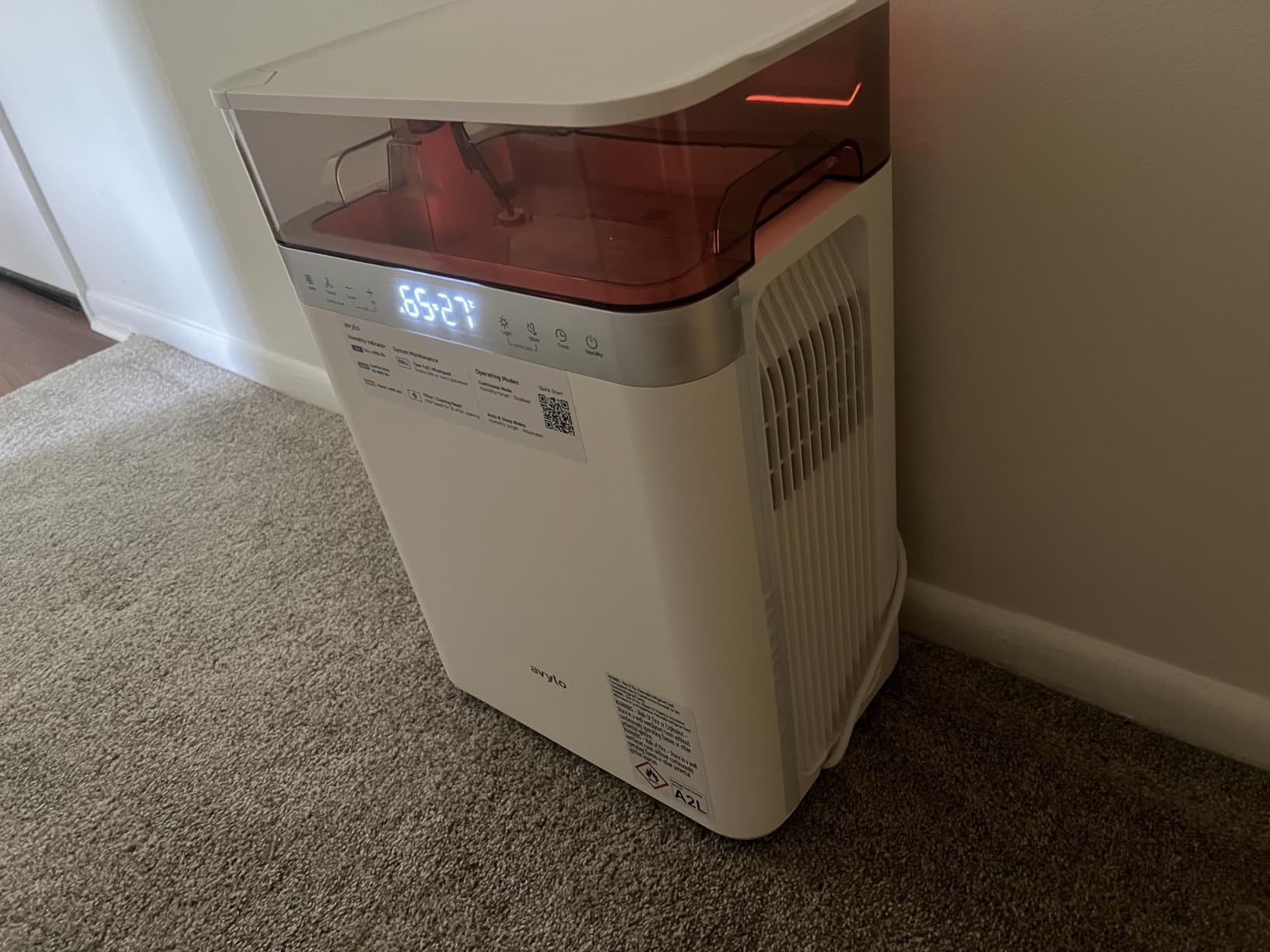 avylo Dehumidifier for Basement with Pump and Hose, Max 90 Pints/D, White | Energy Star Most Efficient 2025, 5000 Sq.Ft Dehumidifier, Top Mounted 2.11Gal Tank, 3 Drainage Option, Auto Shut Off, Auto Defrost customer photo 2
