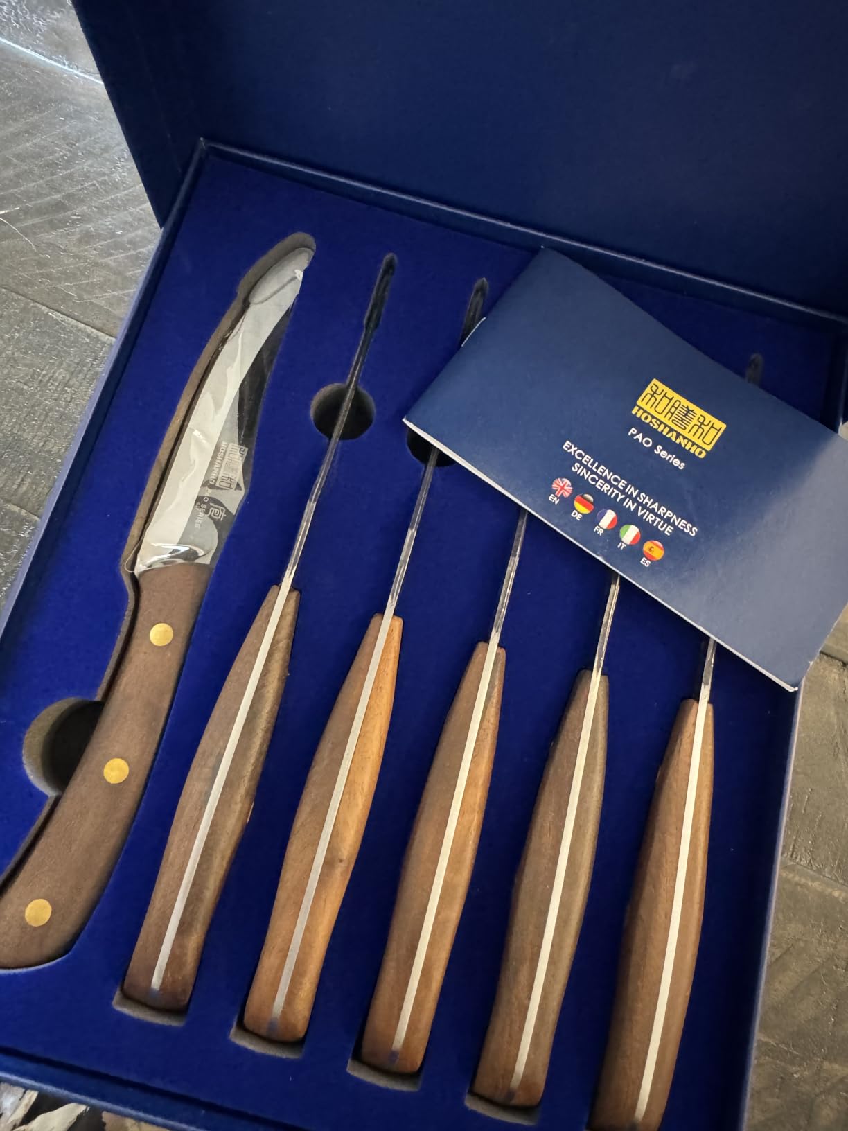 HOSHANHO 8PCS Butcher Kitchen Knife Set, Sharp Magnetic Knife Block Set | Hand Forged High Carbon Stainless Steel Chef Knives Set with Meat Cleaver Knife & Bone Chopper Knives Gift for Men customer photo 2
