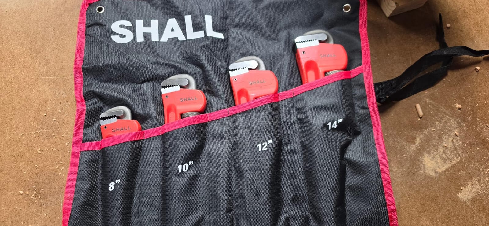 SHALL 4-Piece Pipe Wrench Set, 8