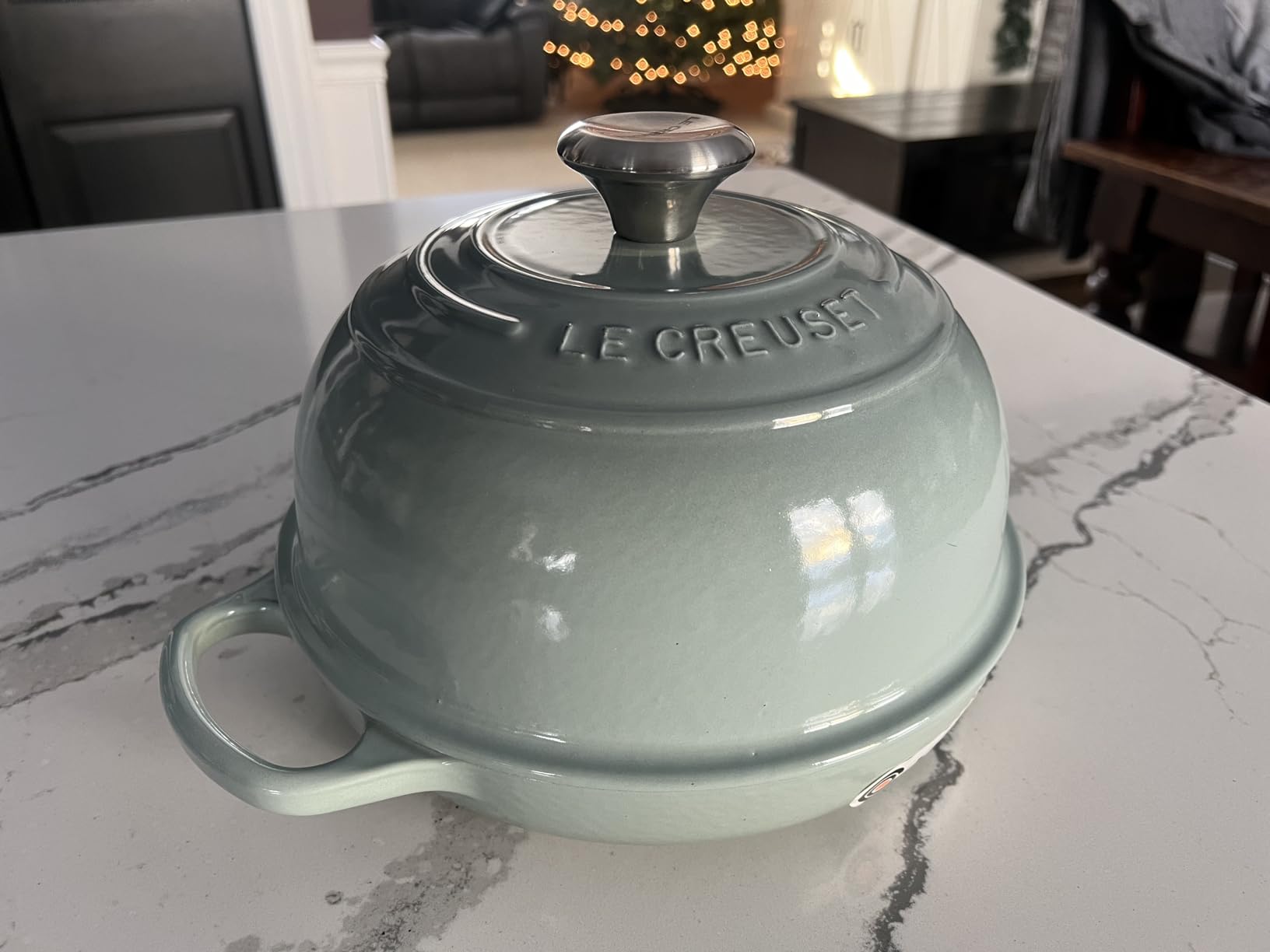 Le Creuset Enameled Cast Iron Oval Bread Oven, 11.5 inch, Sea Salt customer photo 1
